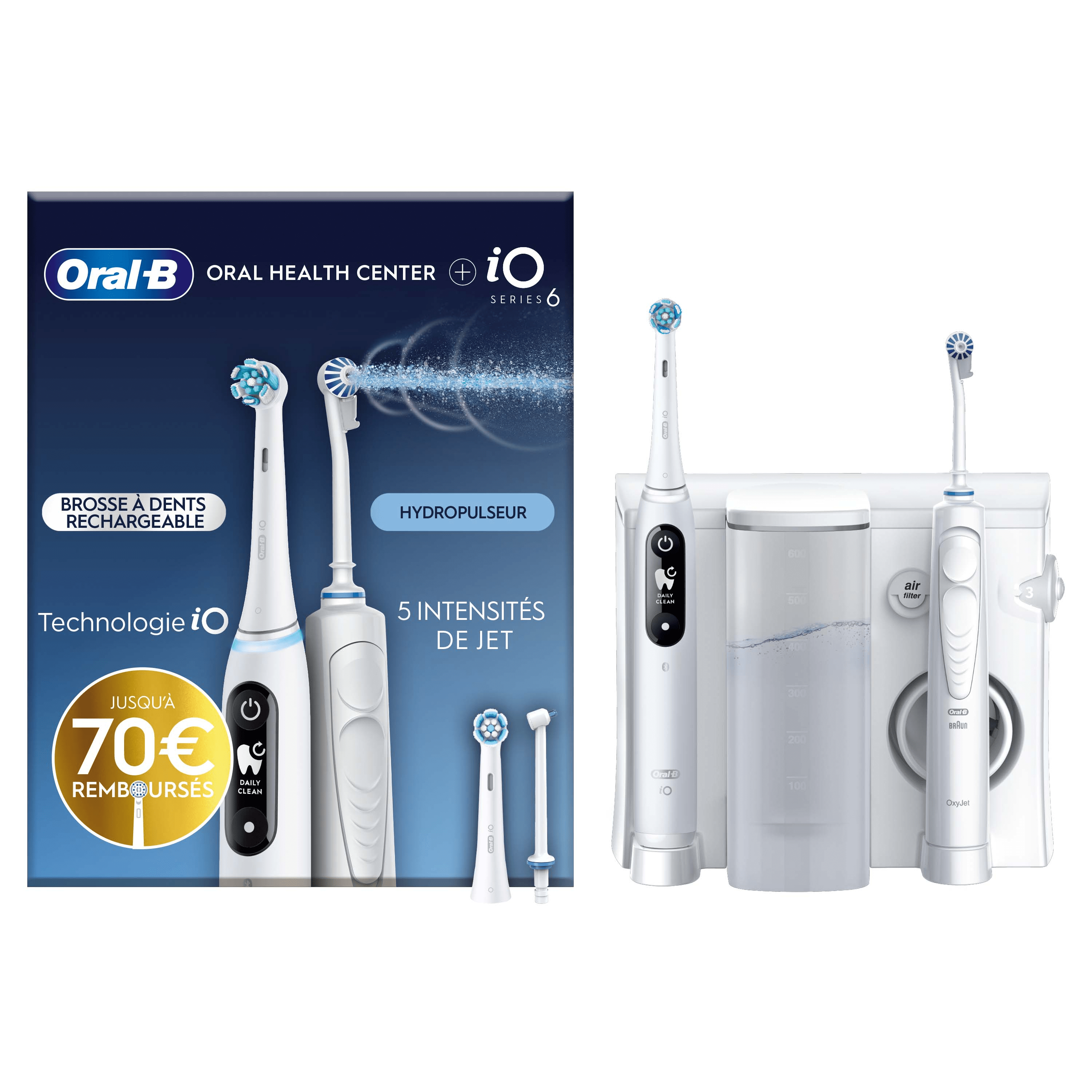 Oral-B iO6 Brosse à dents électrique et Hydropulseur de santé