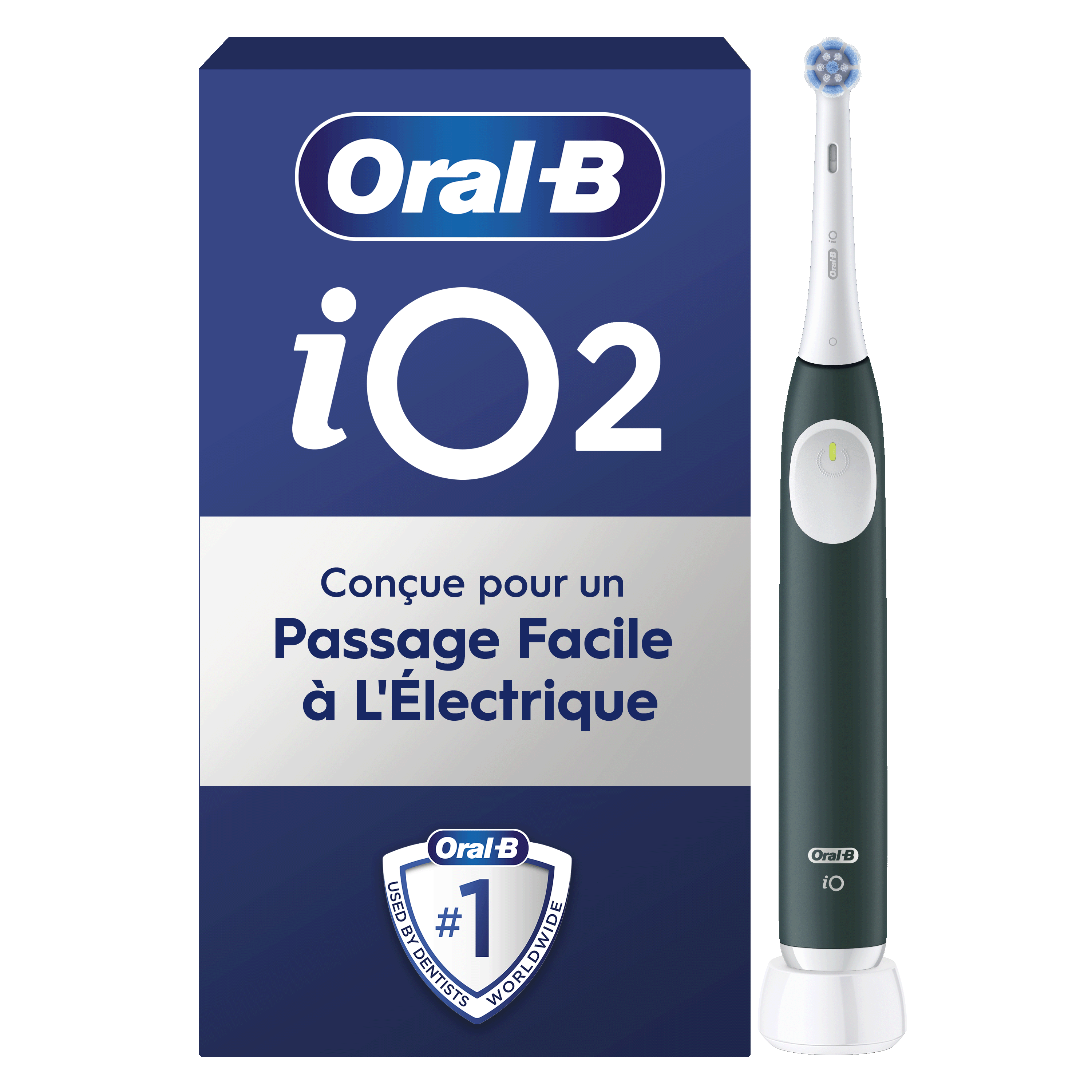 Oral-B iO2 Brosse À Dents Électrique Vert Forêt, 1 Brossette