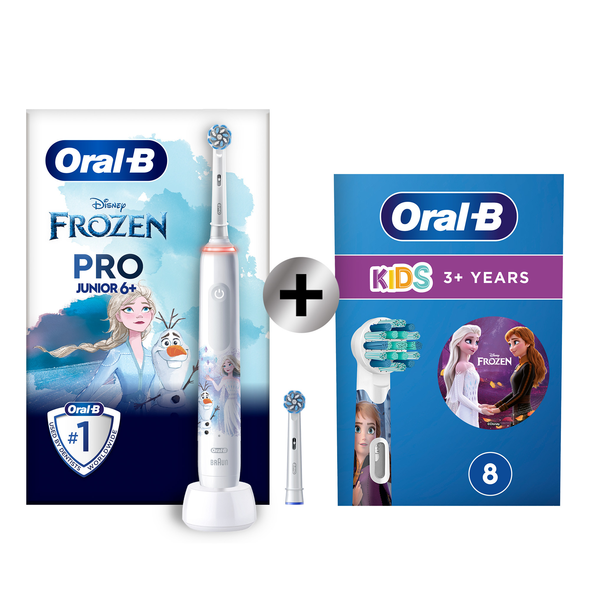 Oral-B Pro3 Junior Brosse à dents électrique avec 2 brossettes + 8 brossettes