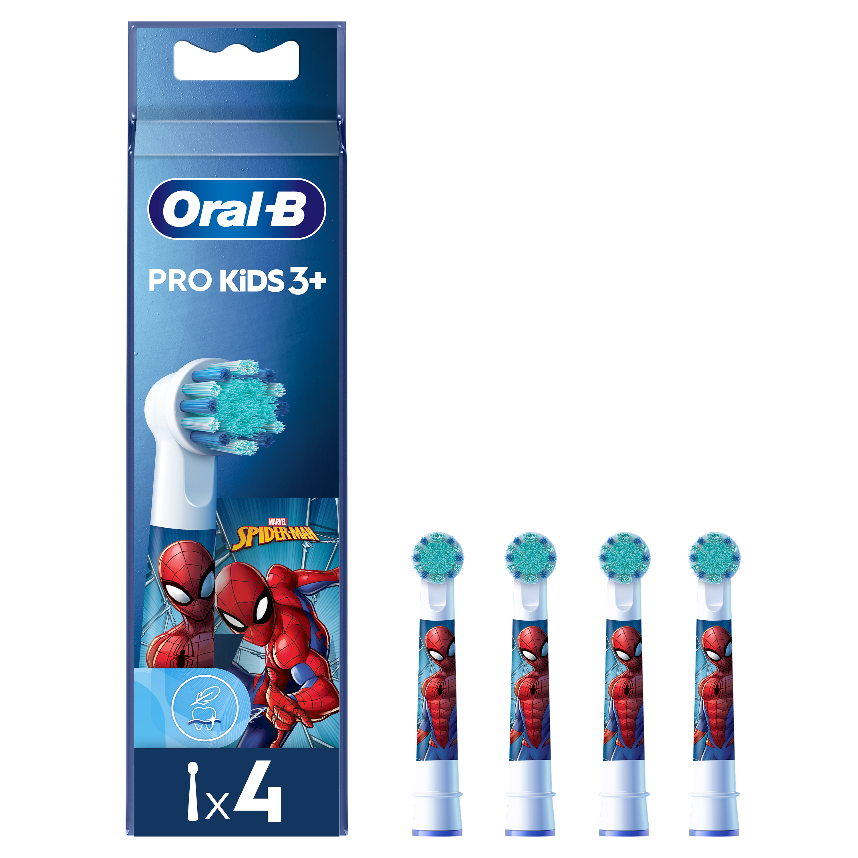 Oral-B Pro Kids Brossettes Spiderman, 4 Unités