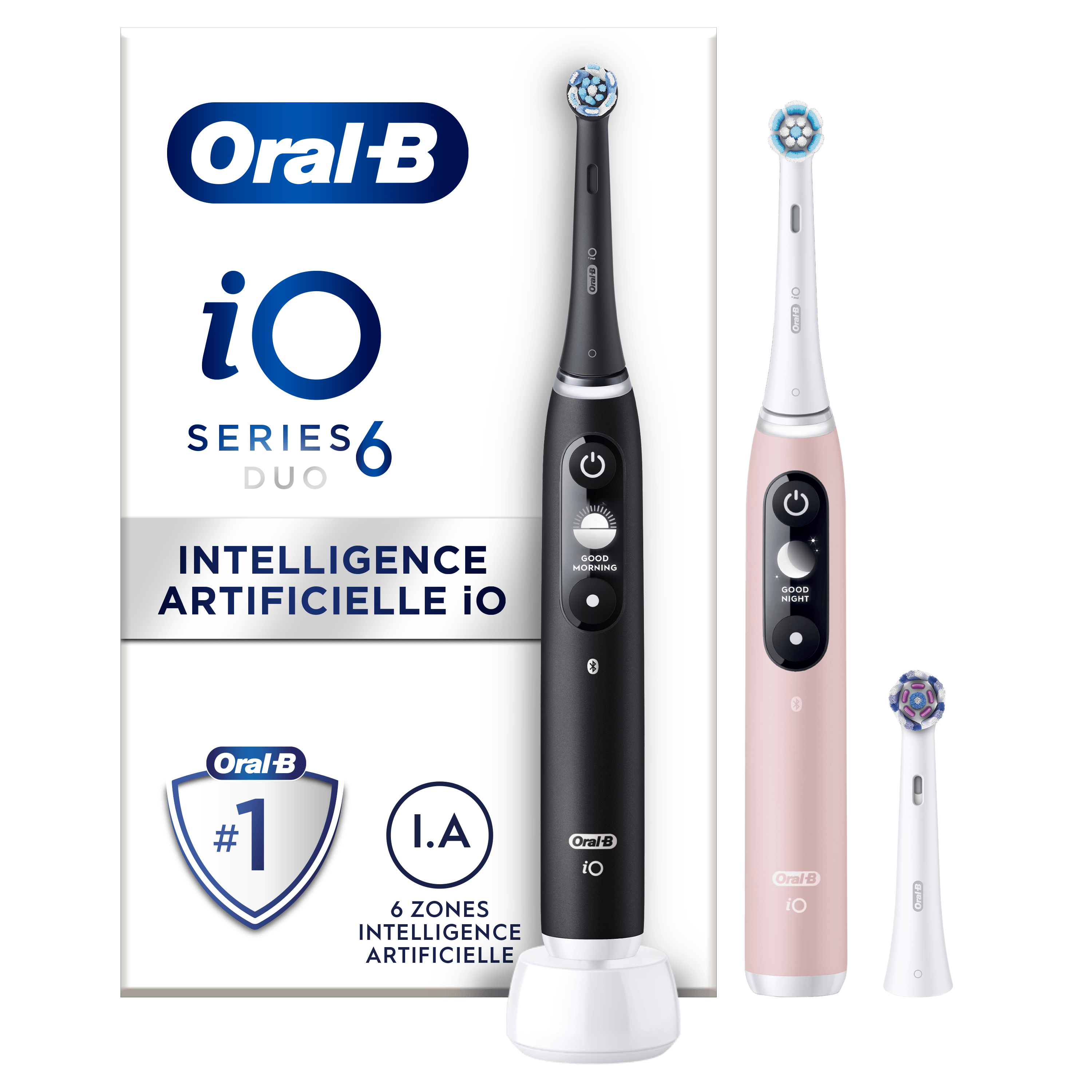 Oral-B iO 6 Pack 2 brosses à dents électriques avec 3 brossettes