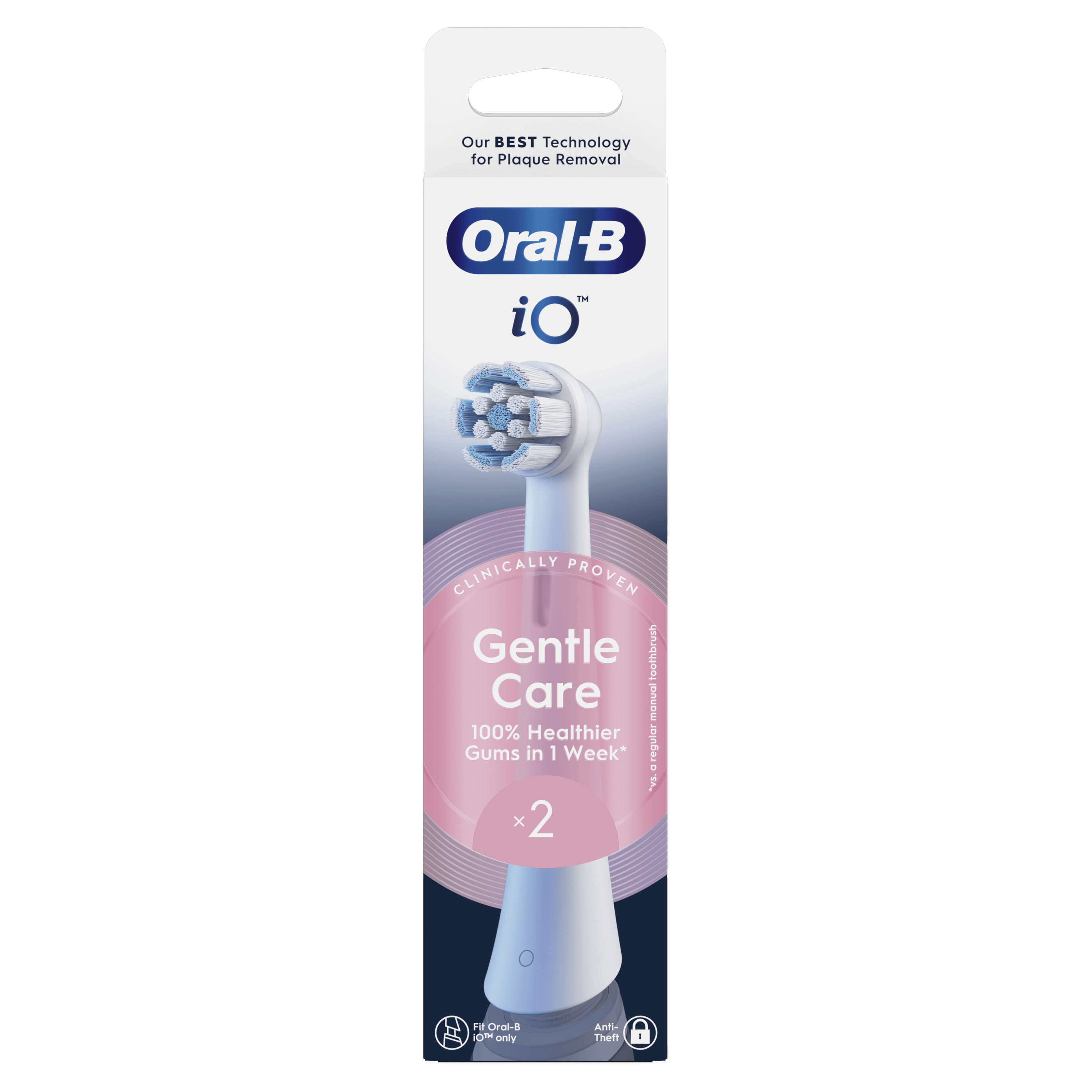 Oral-B iO - 2 brossettes Gentle Care Blanches