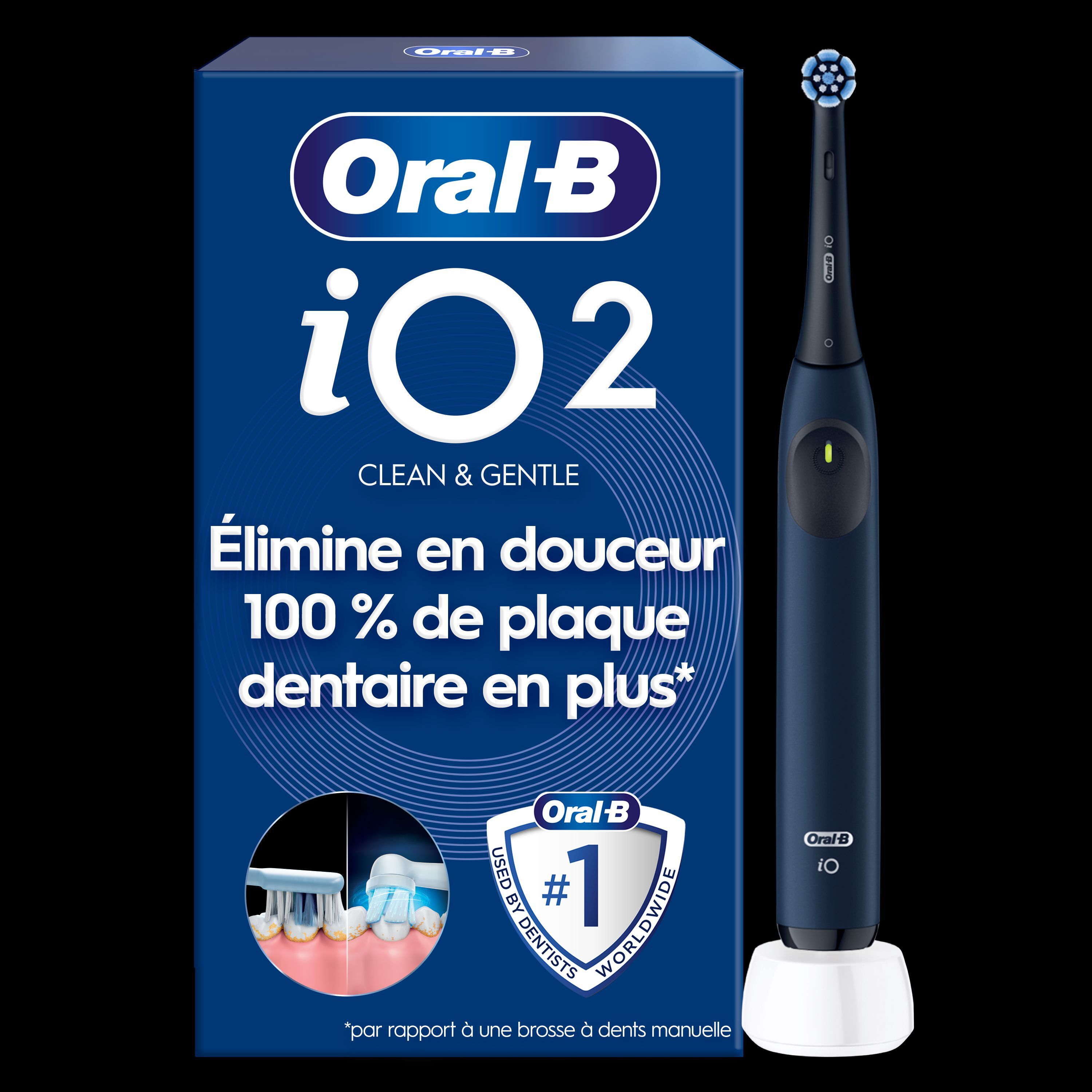 Brosse à dents électrique Oral-B iO 2 Bleue, 1 brossette