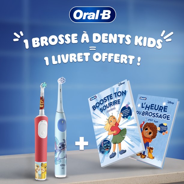 Oral-B Duo Pack Famille - 2 Brosses à Dents Electriques - iO Stitch et iO2 Noire