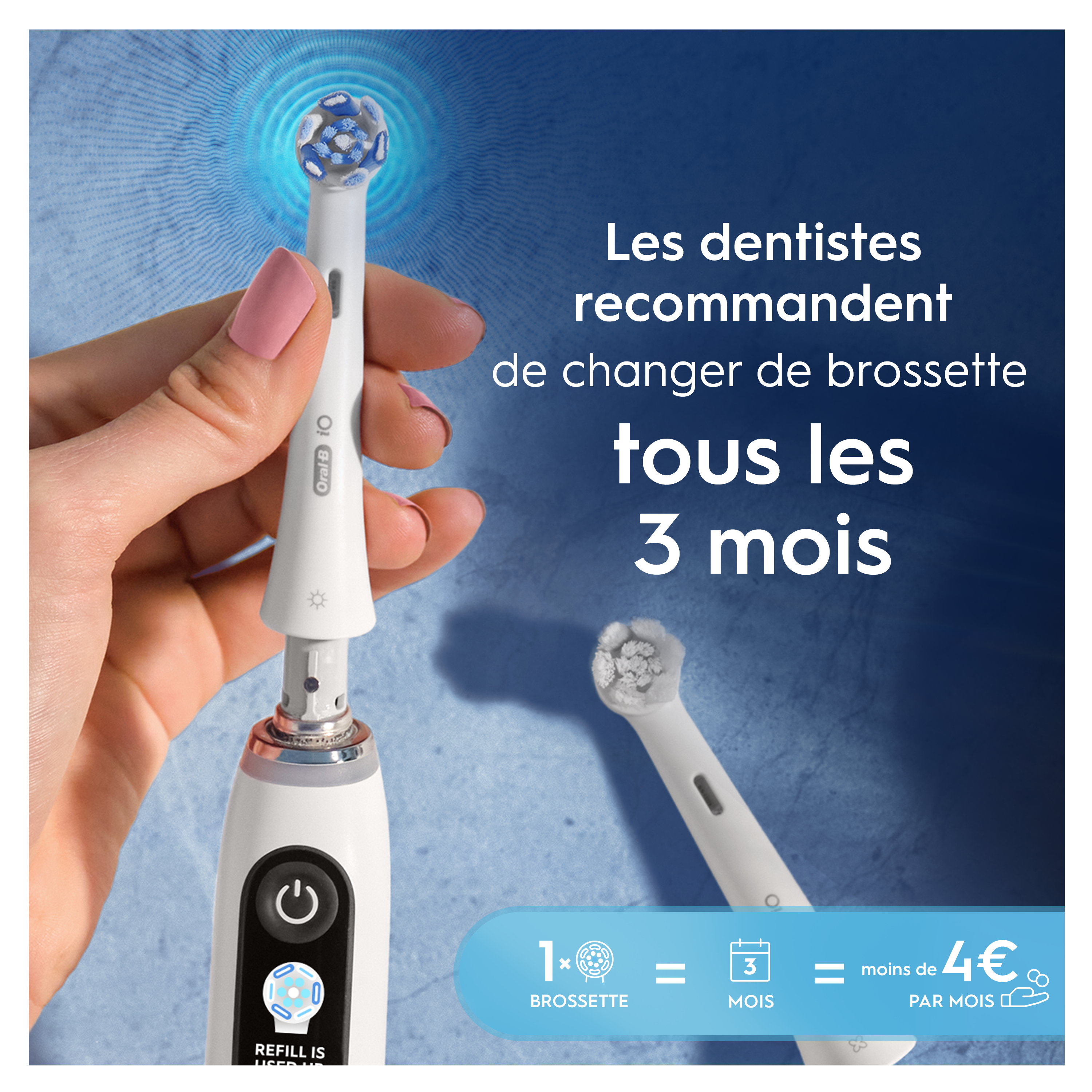 Oral-B iO - 6 brossettes Ultimate Clean Blanches - 18 mois