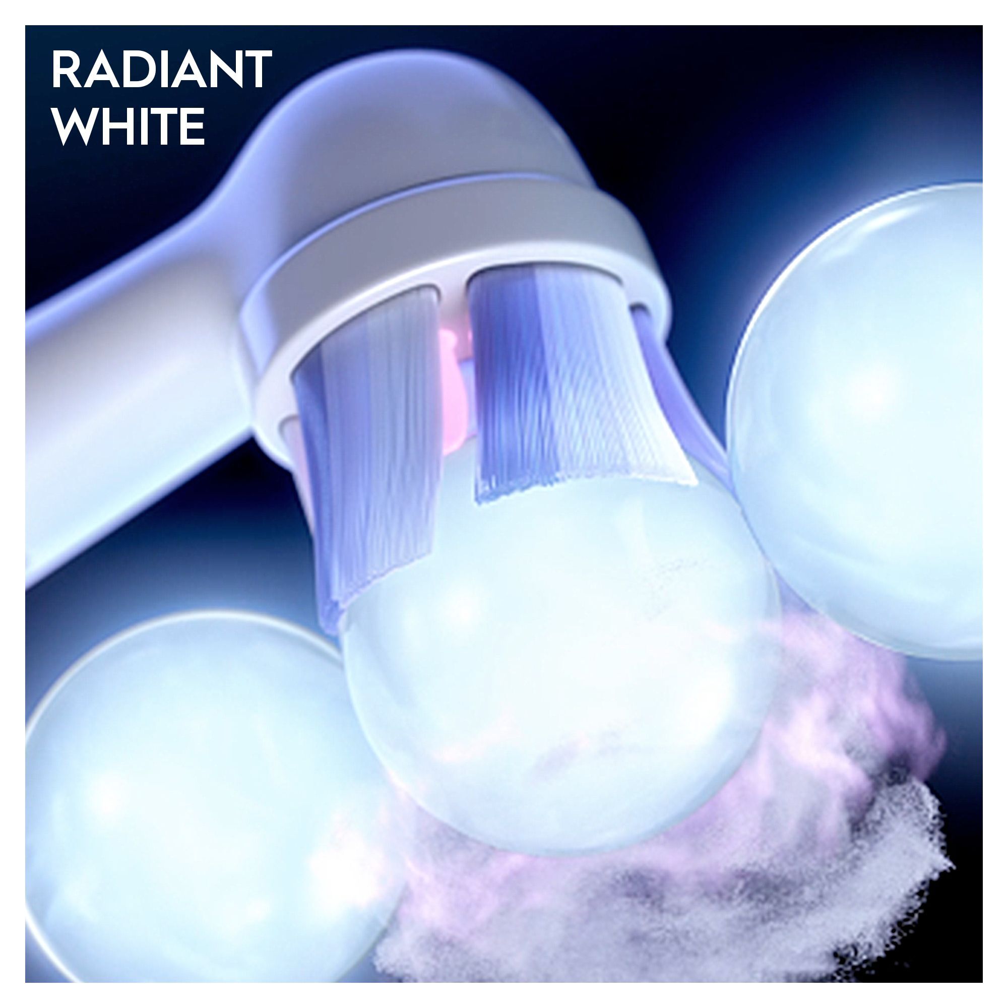 Oral-B iO - 4 brossettes Radiant White Noires - 12 mois