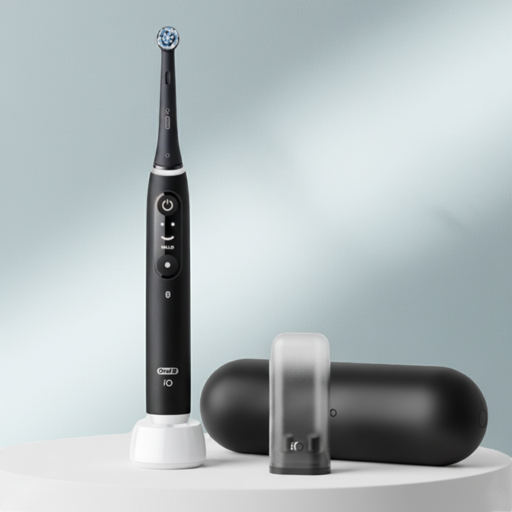 Oral-B iO 6 Noire Brosse à dents électrique avec brossette + 4 brossettes
