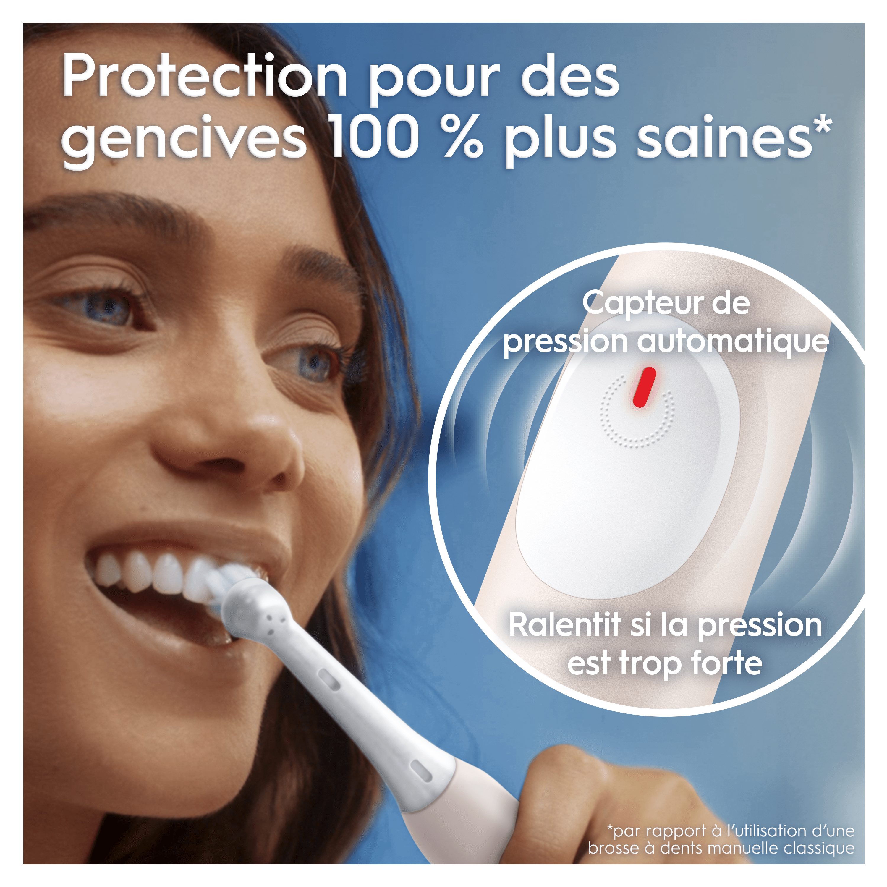 Oral-B iO2 Brosse À Dents Électrique Rose Clair avec 4 Brossettes