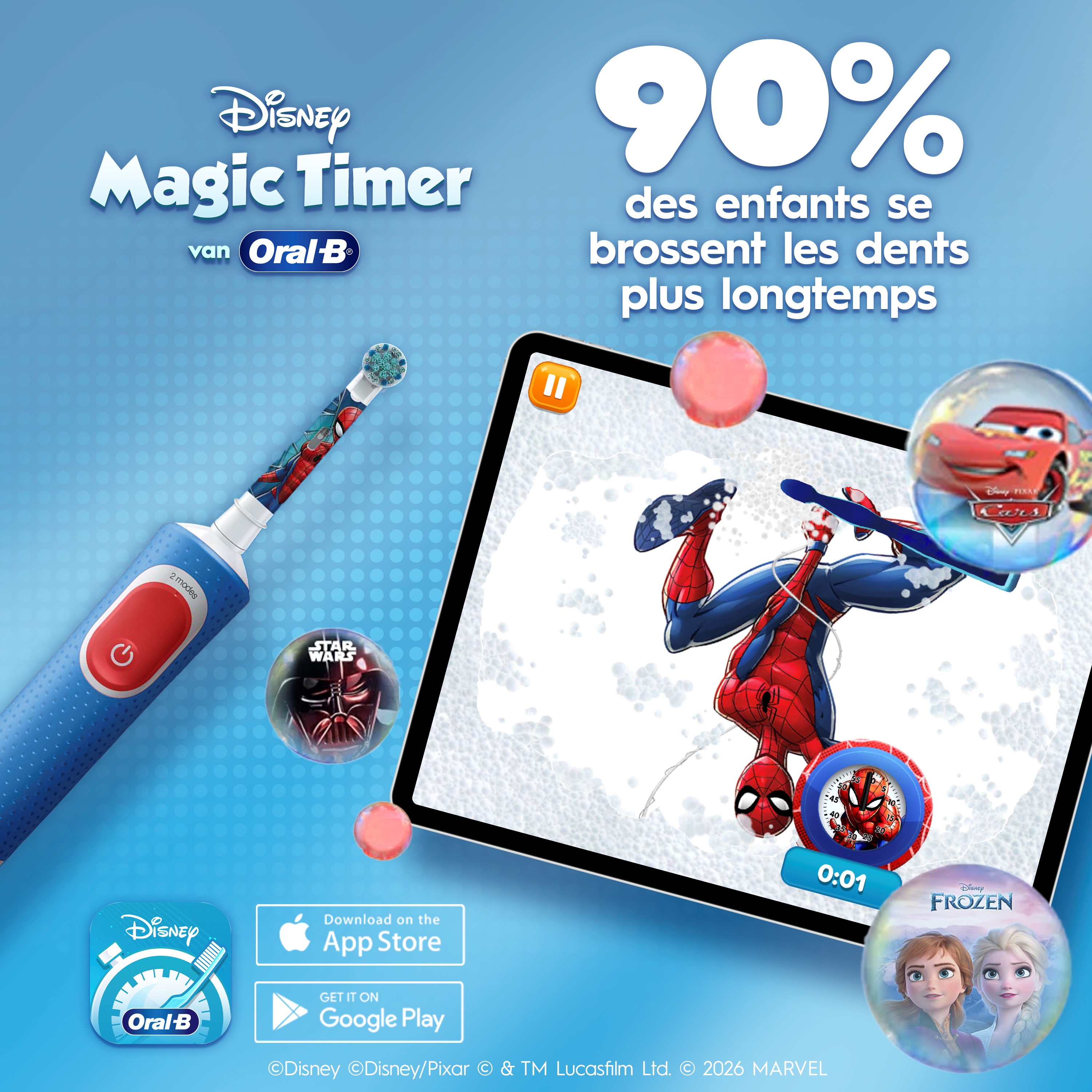Oral-B Vitality Spiderman Kids Brosse à dents électrique