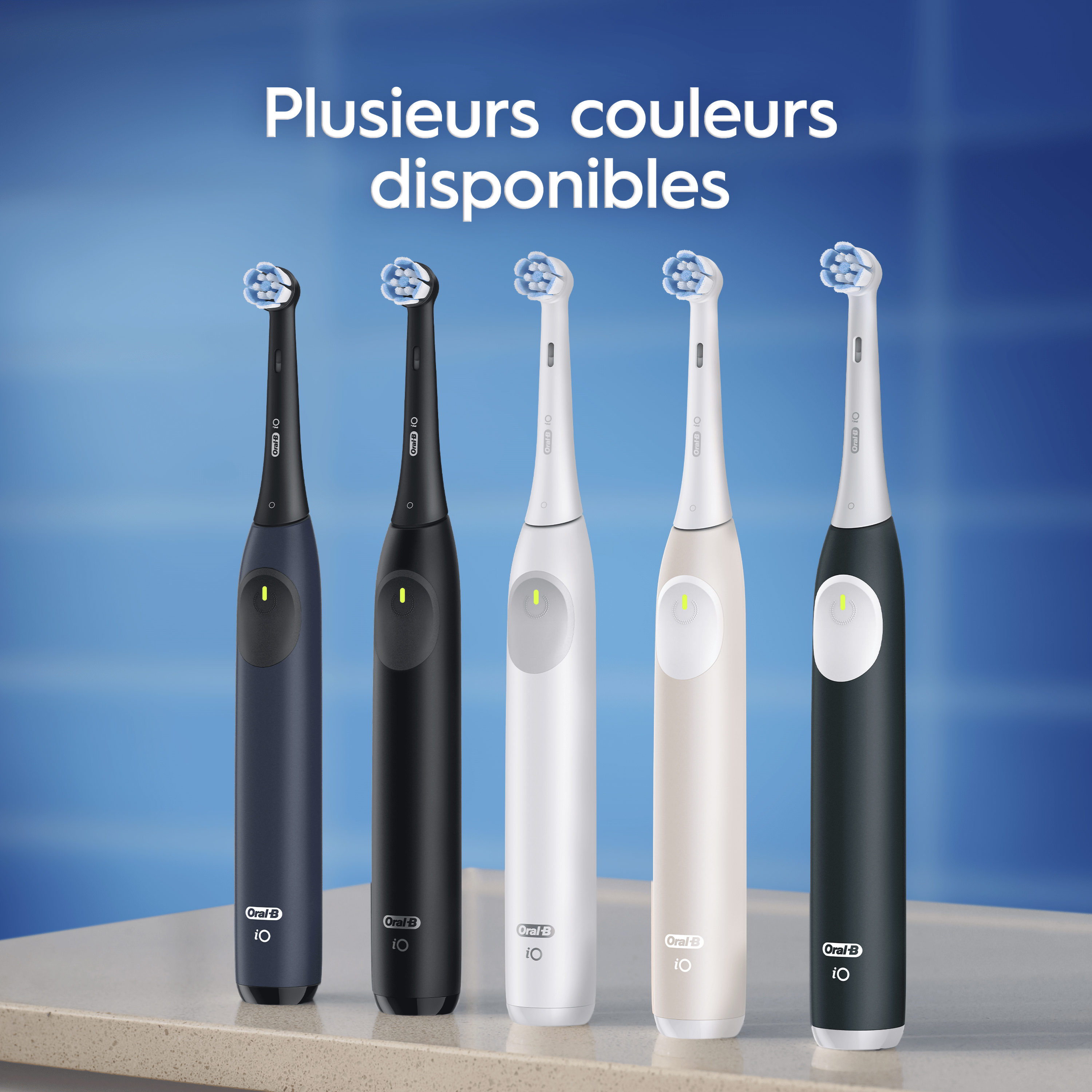 Oral-B iO2 DUO Brosses À Dents Électriques Noire et Rose Clair, 3 Brossettes, 1 Étui De Voyage