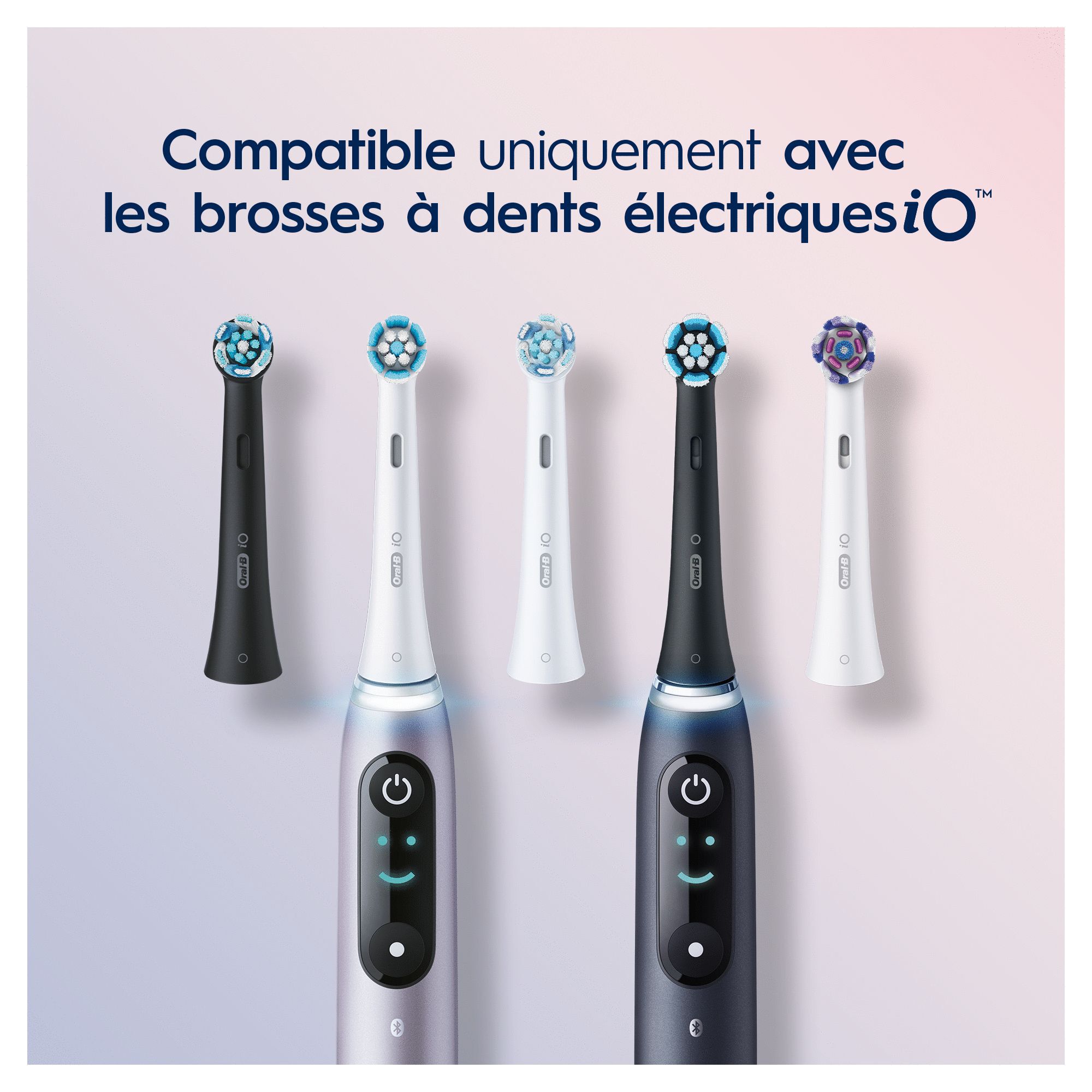 Oral-B iO - 10 brossettes Gentle Care Blanches - 30 mois