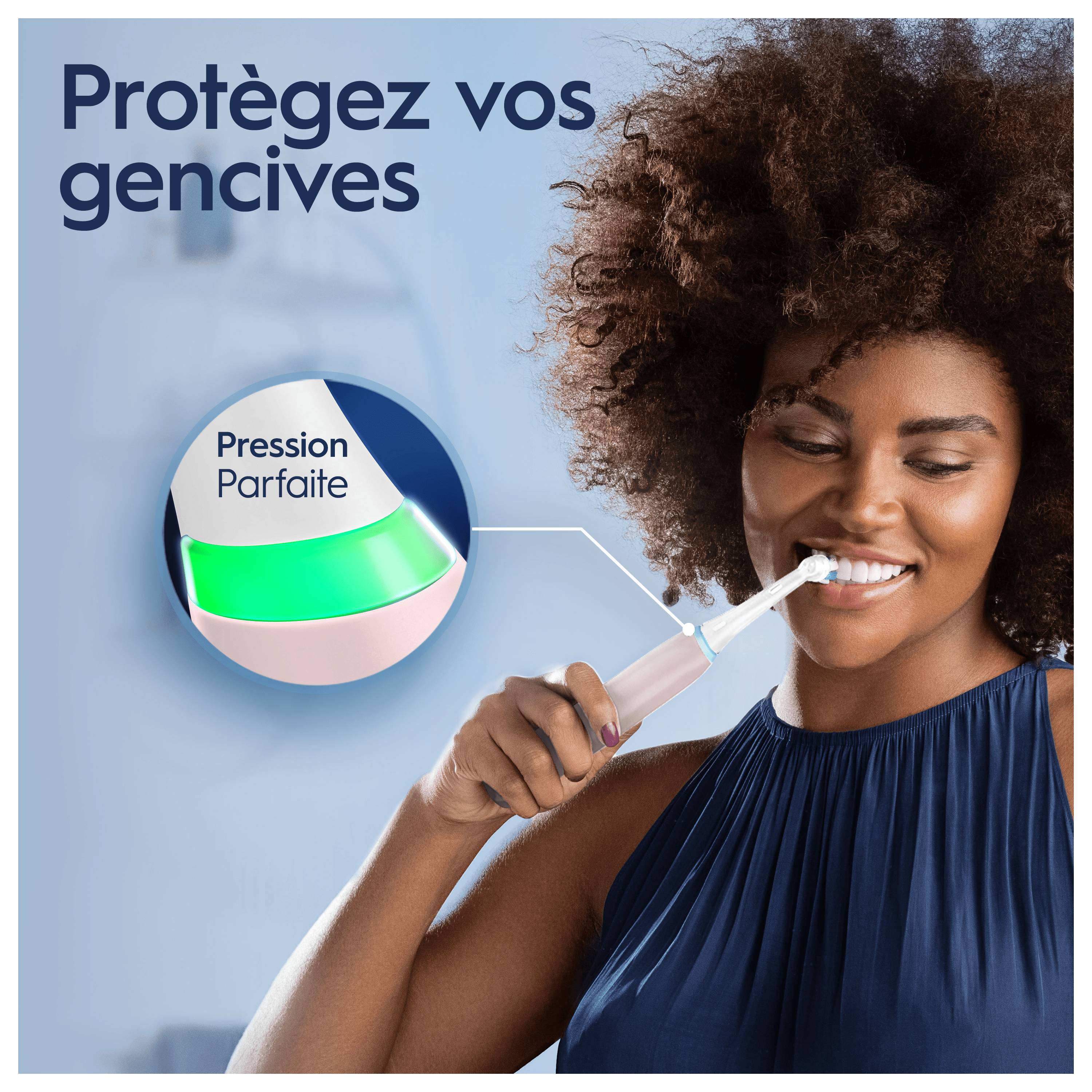 Oral-B iO3 Rose - Pack Sensibilité avec : 1 brosse à dents électrique + 2 dentifrices + 2 brossettes
