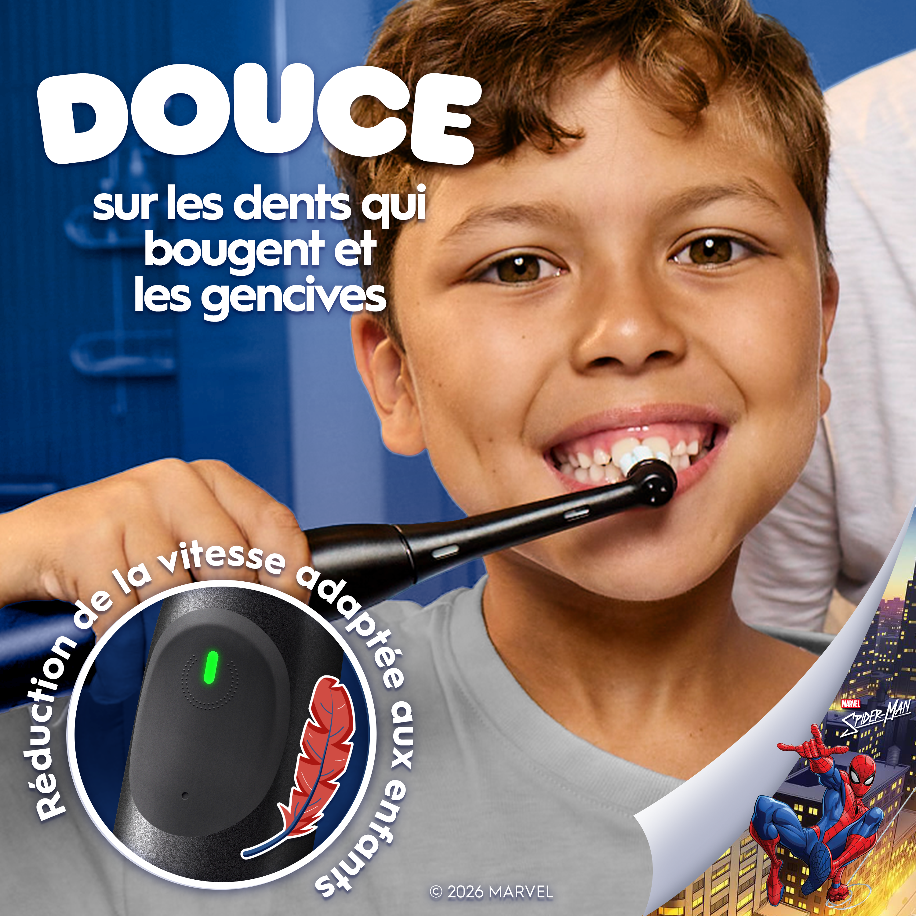 Oral-B iO Kids Marvel Spiderman Brosse À Dents Électrique, 1 Brossette