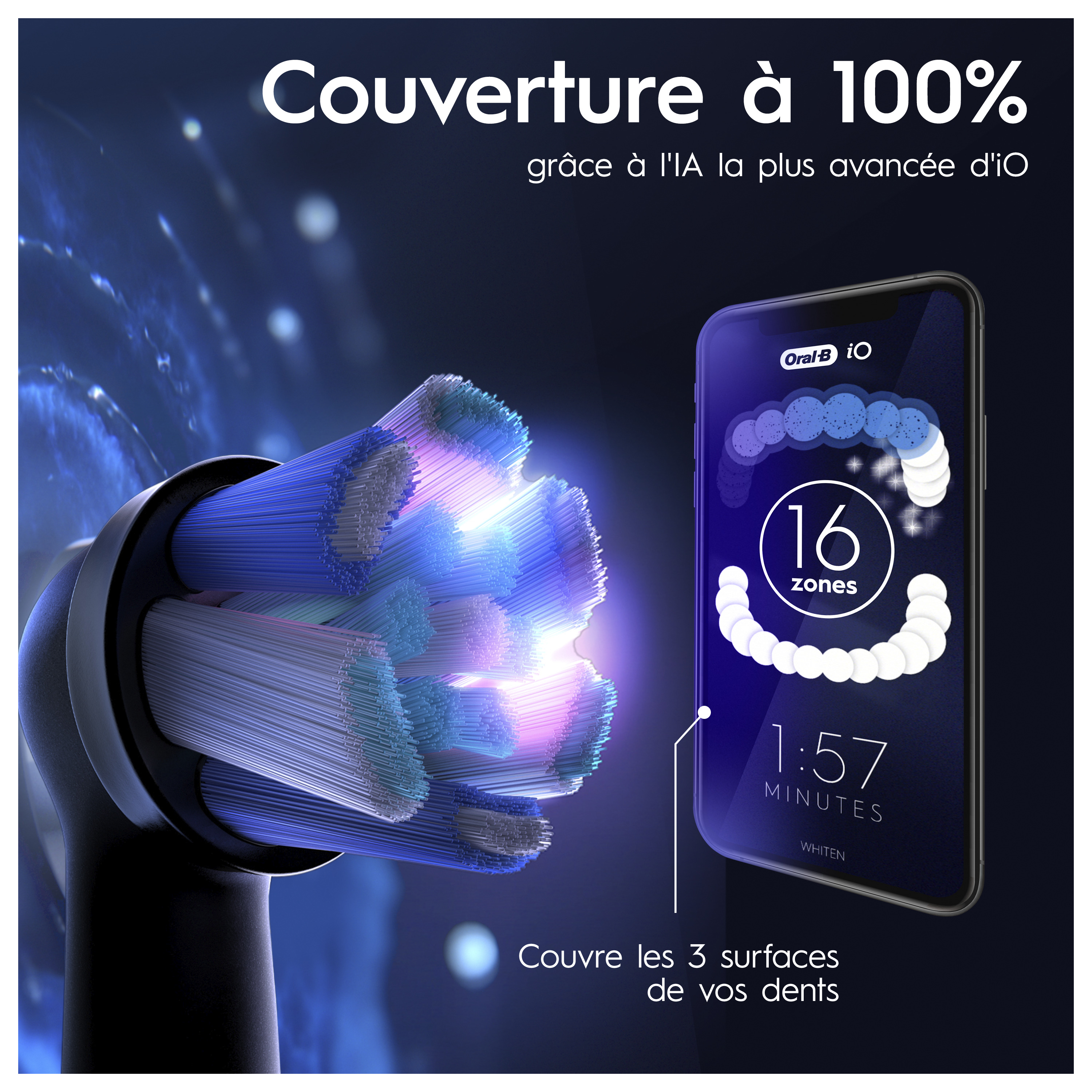 Oral-B iO 10 Blanche Brosse à dents électrique avec brossette
