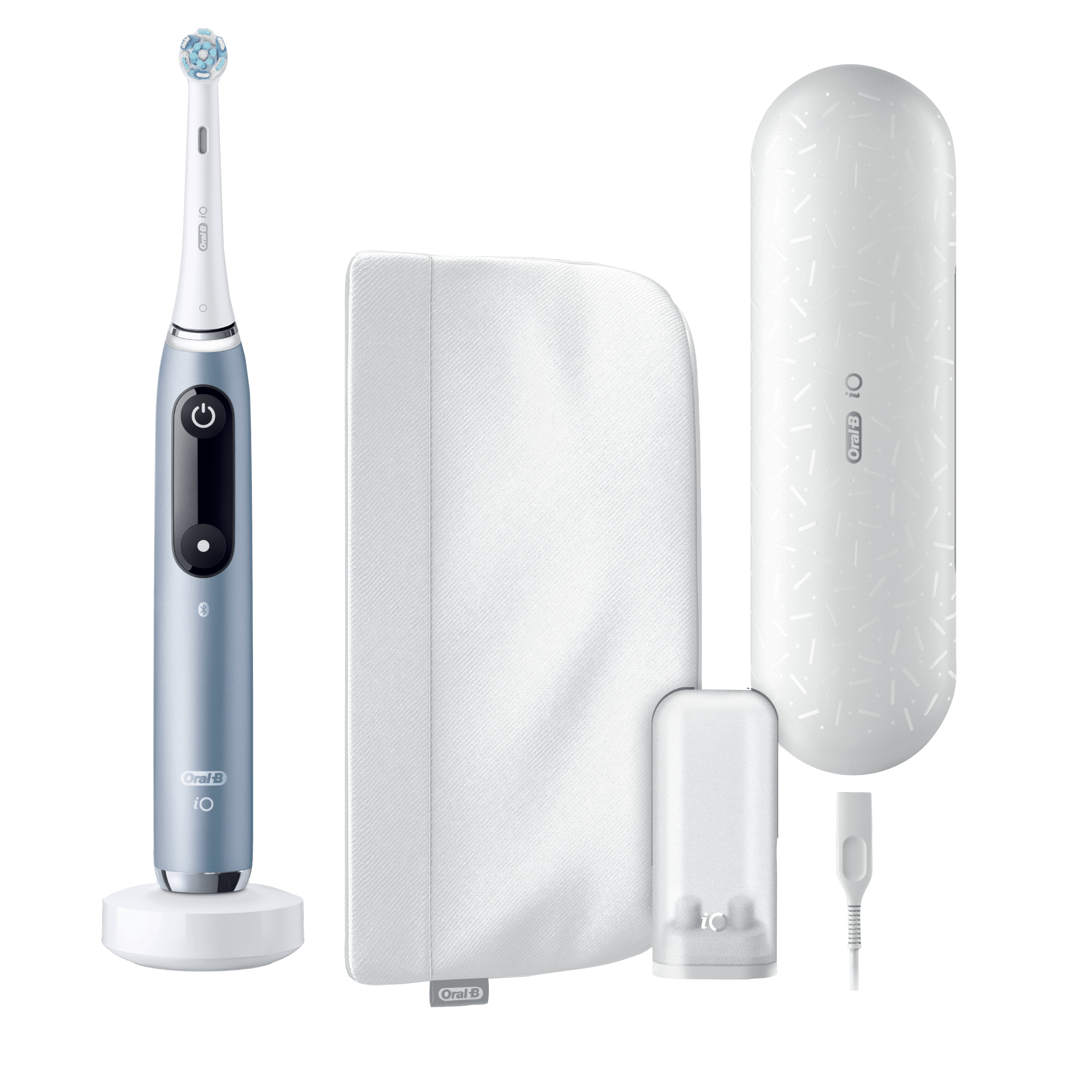 Oral-B iO 9 Brosse À Dents Électrique Édition Spéciale Bleue, 1 Brossette, 1 Étui De Voyage Chargeur, 1 Pochette Magnétique