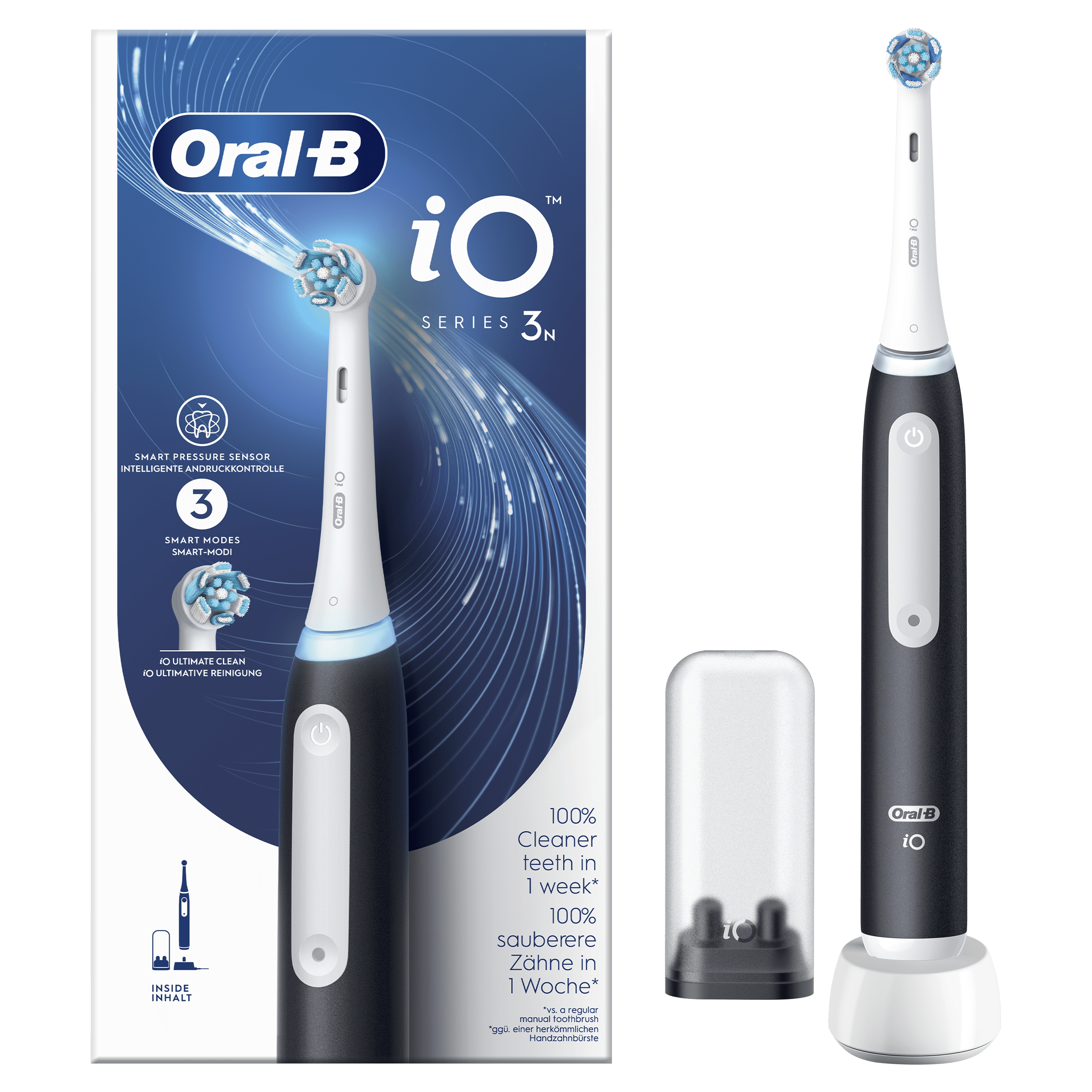 Oral-B Duo Pack Famille - 2 Brosses à Dents Electriques - iO Stitch et iO3 Noire