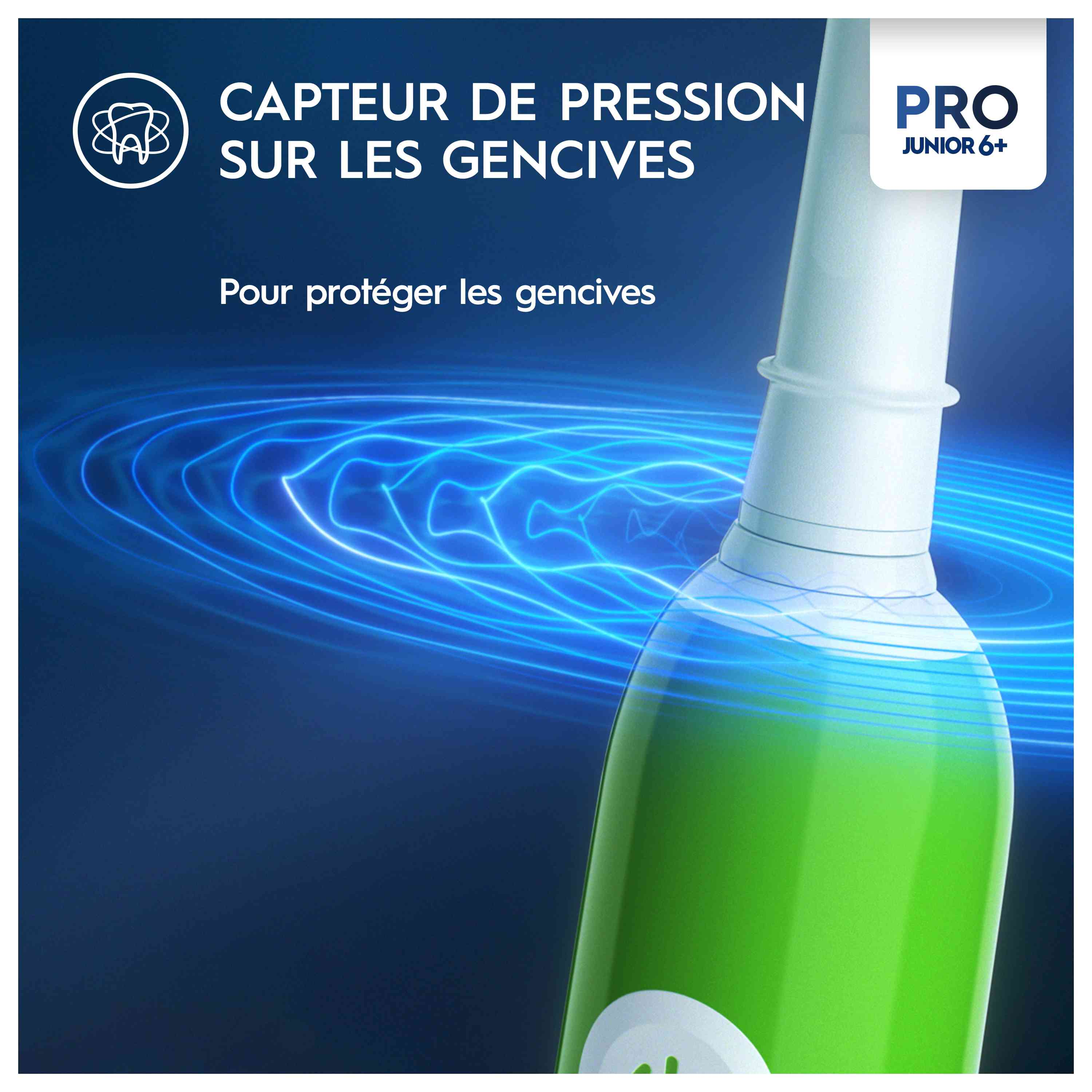 Oral-B Pro1 Verte Junior Brosse à dents électrique avec brossette