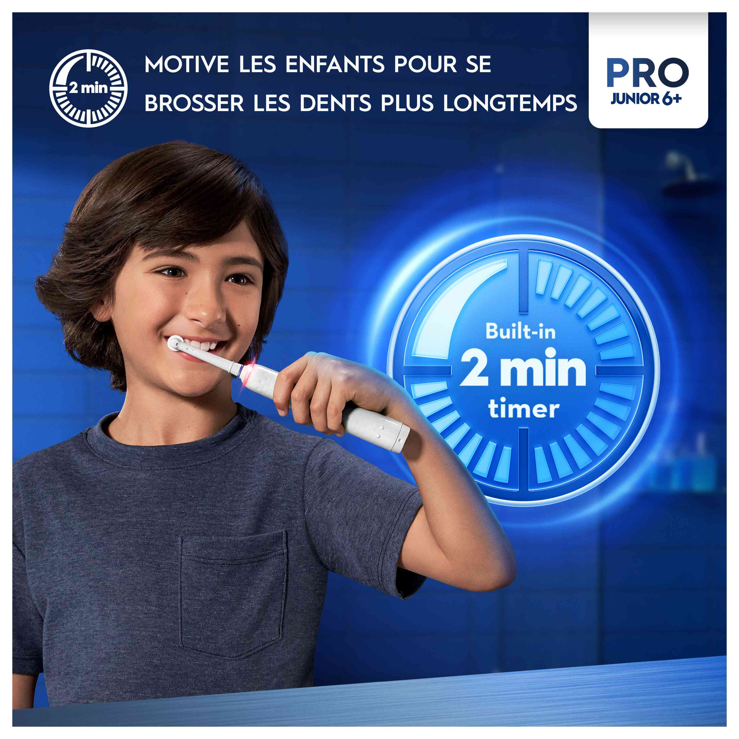 Oral-B Pro3 Junior Brosse à dents électrique avec 2 brossettes