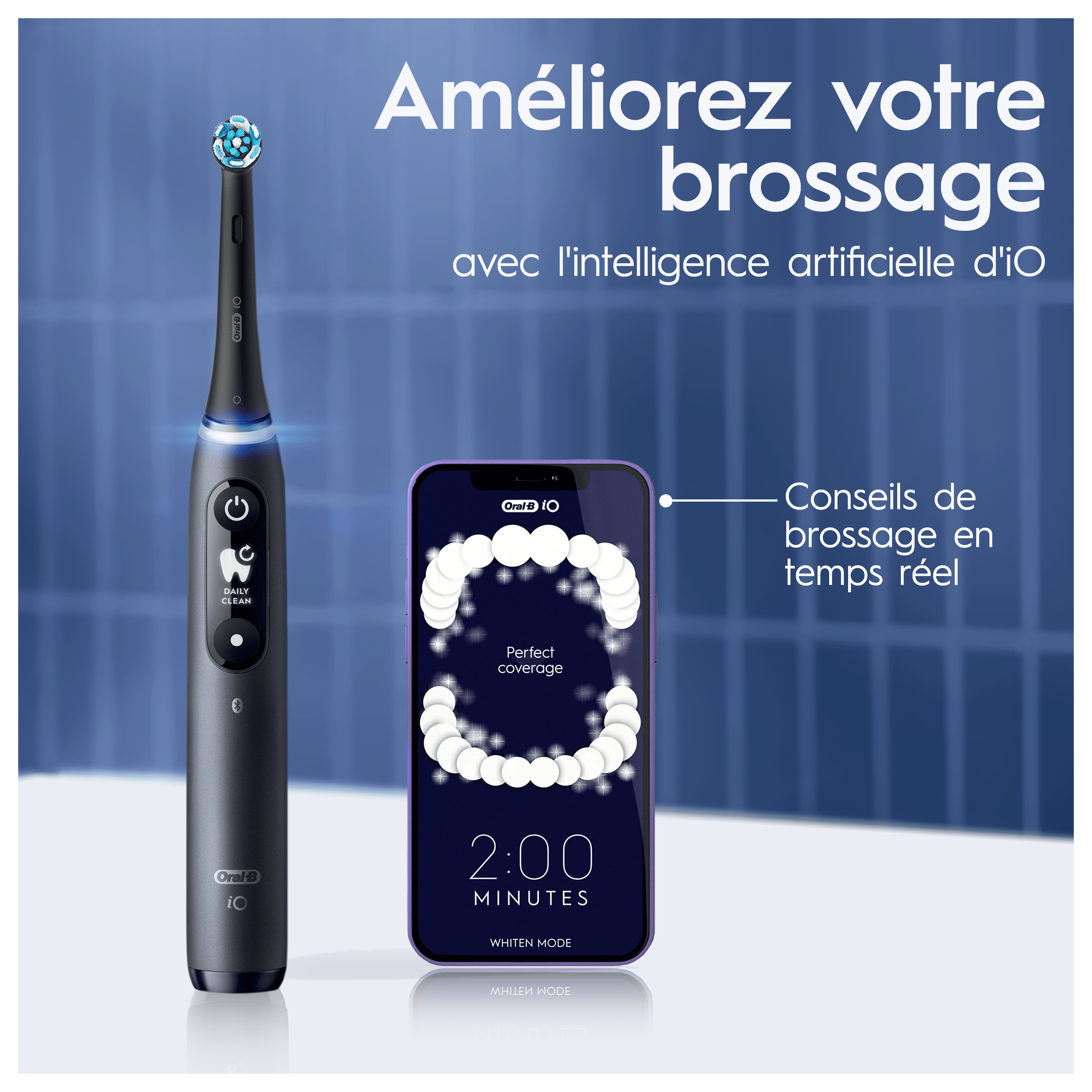 Oral-B iO 9 Pack 2 brosses à dents électriques avec 3 brossettes + 4 brossettes