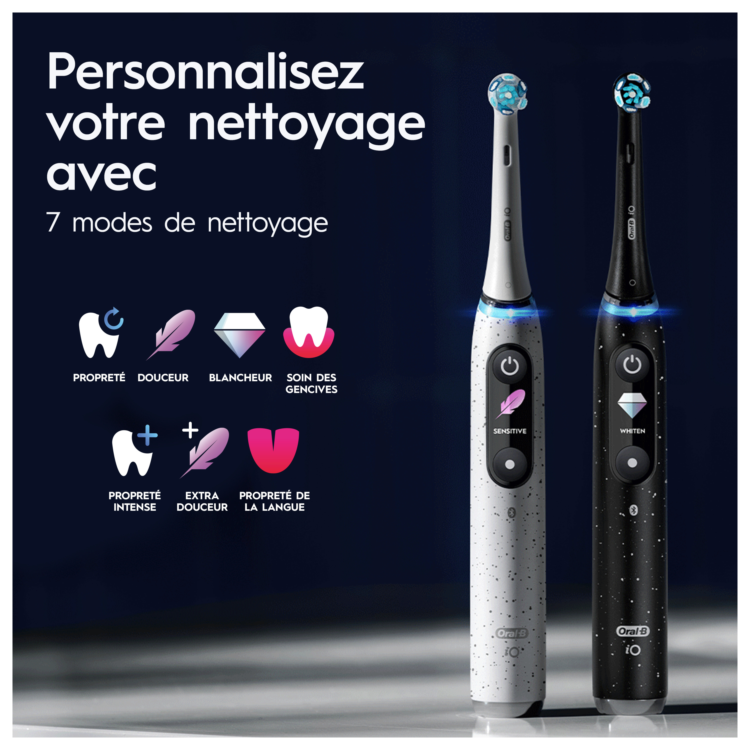 Oral-B iO 10 Blanche Brosse à dents électrique avec brossette