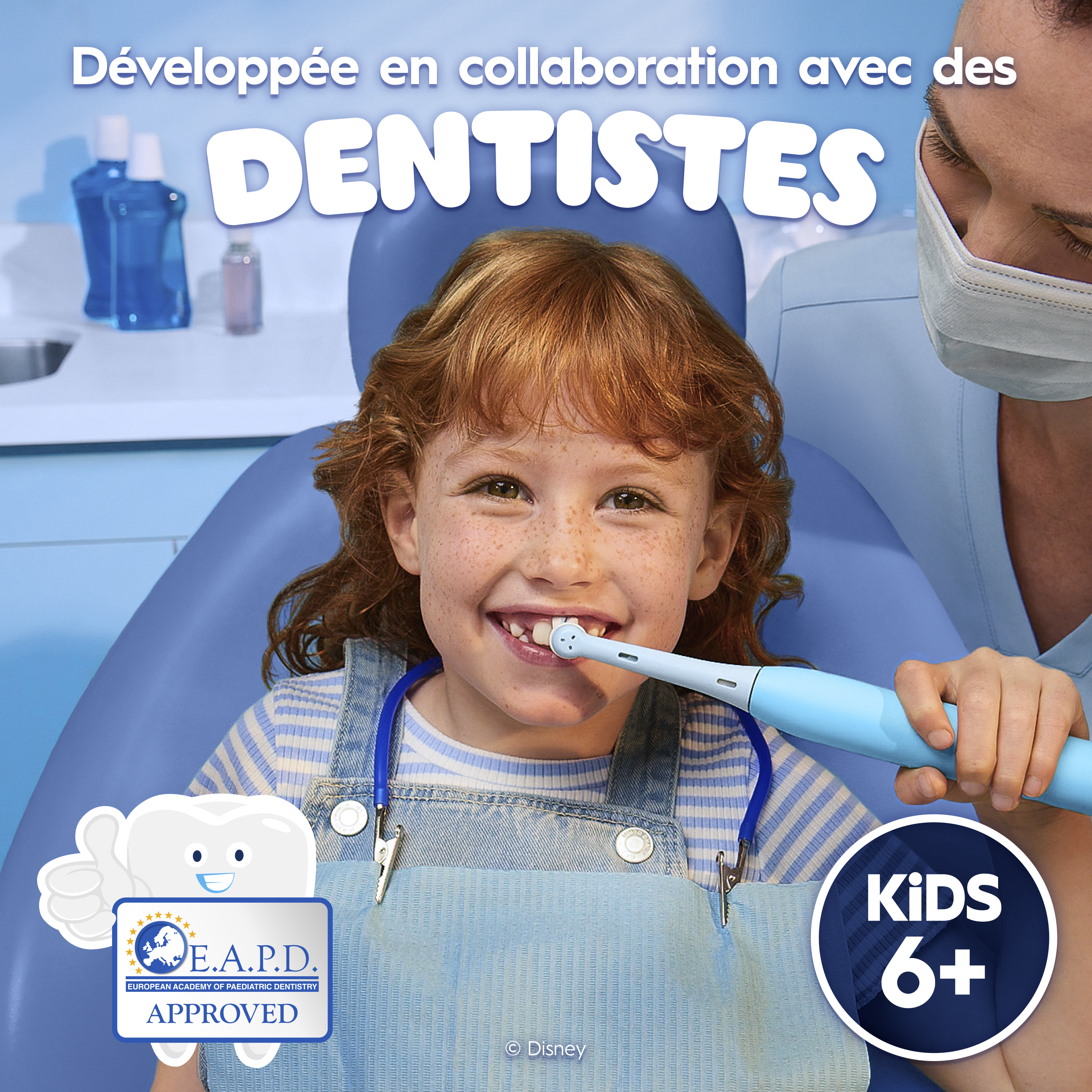 Pack Oral-B iO Kids Stitch 6+ avec : 1 brosse à dents électrique + 2 dentifrices + 2 brossettes