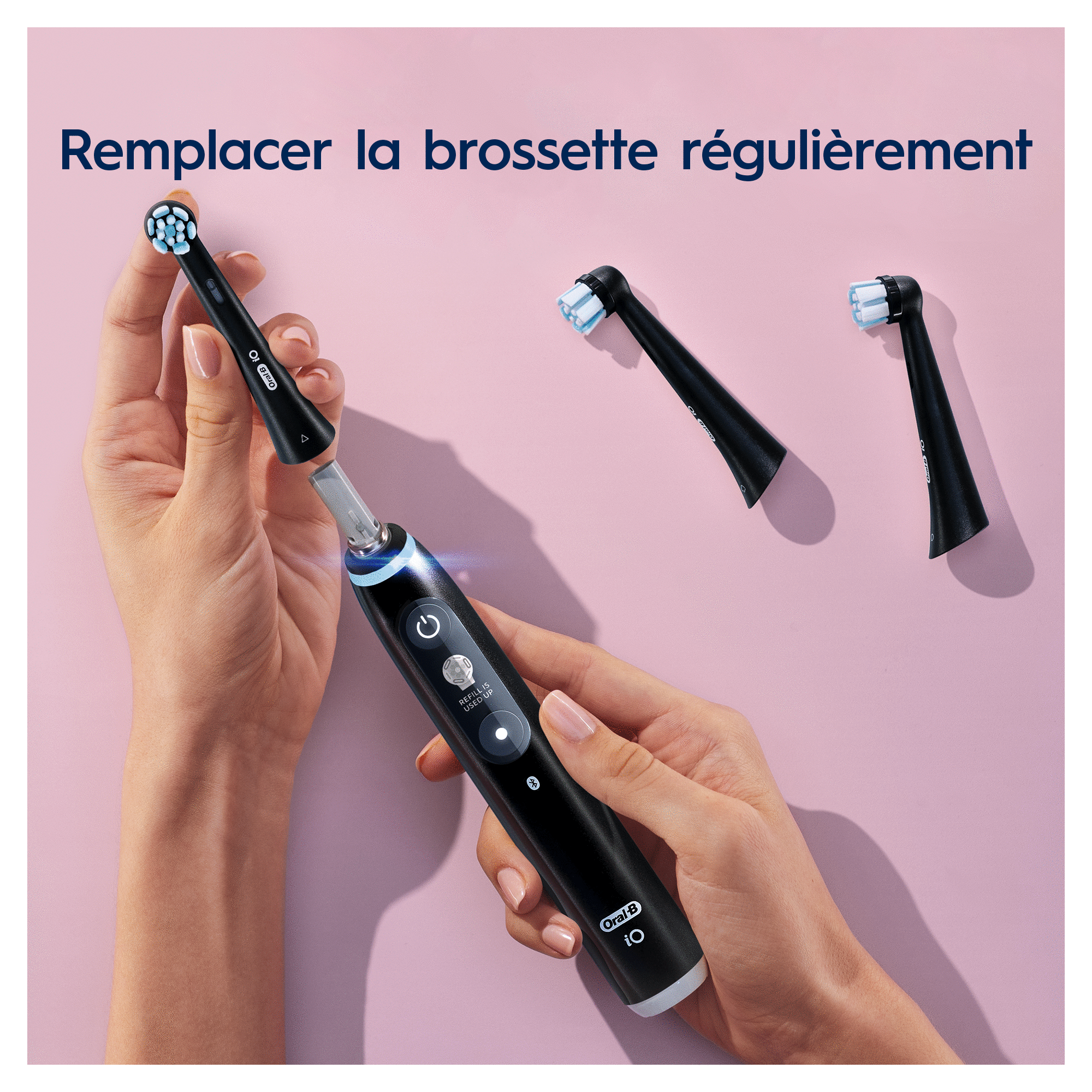 Oral-B iO Gentle Care Brossettes Noires, Lot De 2