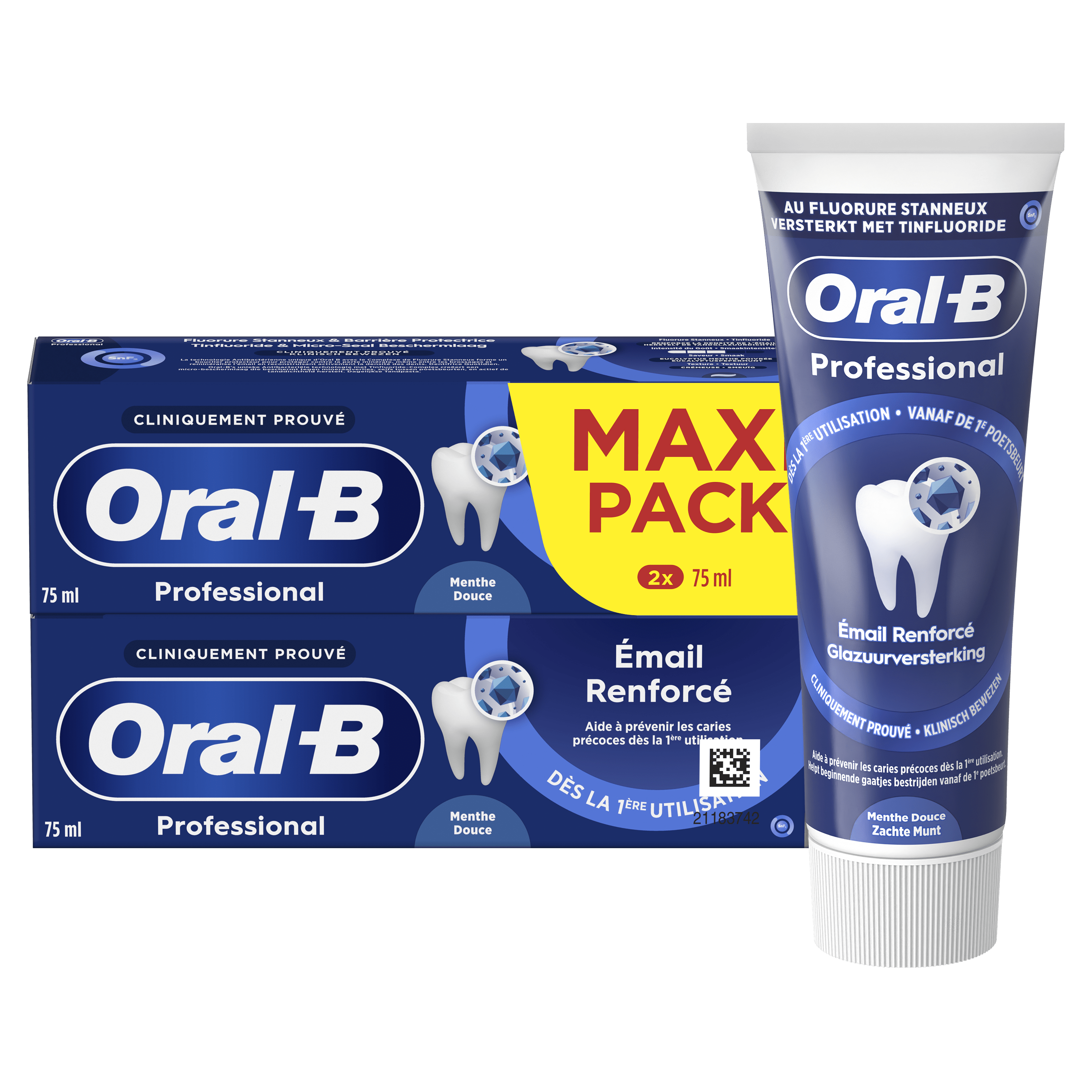 Pack Oral-B iO5 Rose - Sensibilité avec : 1 brosse à dents électrique + 2 dentifrices + 4 brossettes + 1 étui de voyage