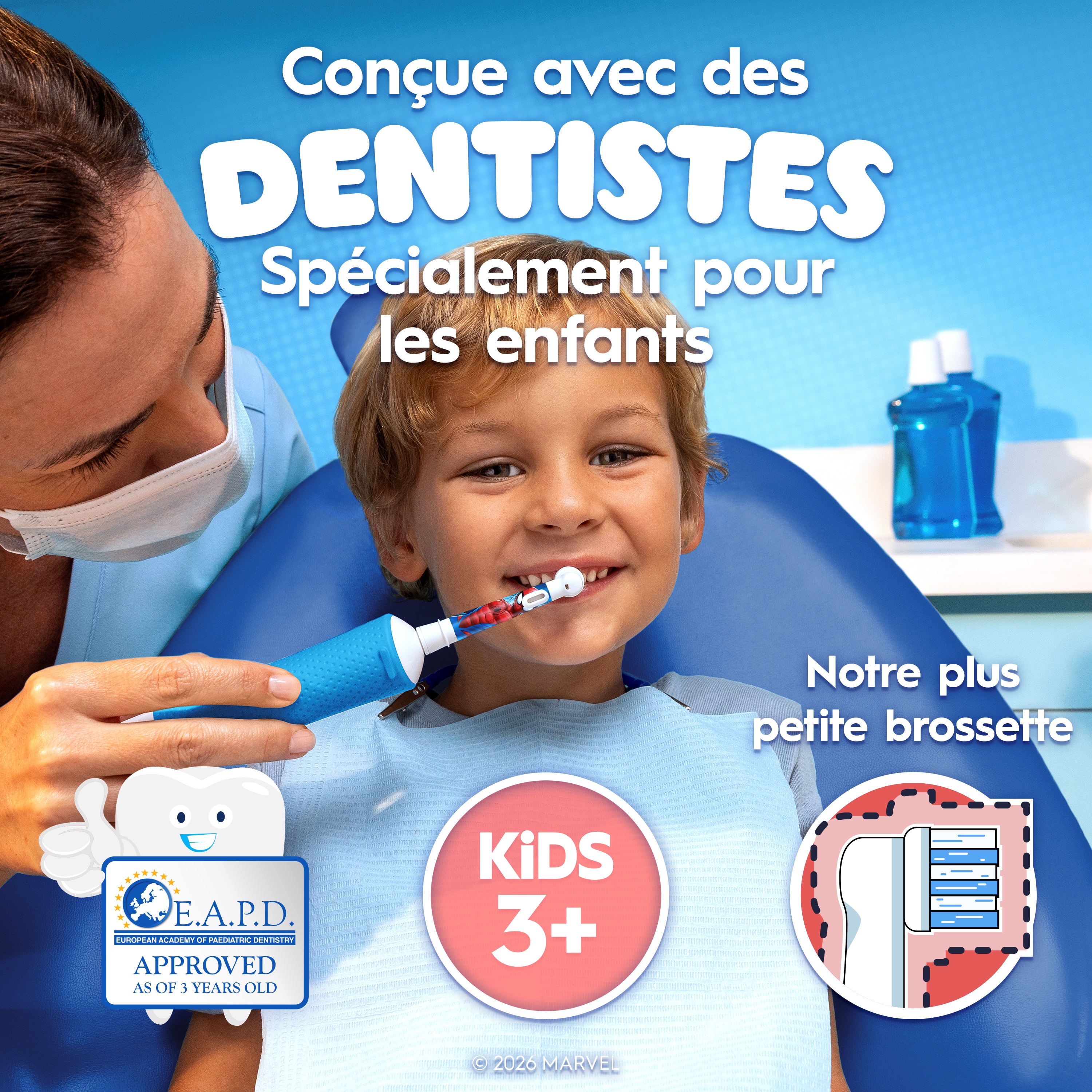 Oral-B Kids - 4 brossettes Spiderman - 12 mois