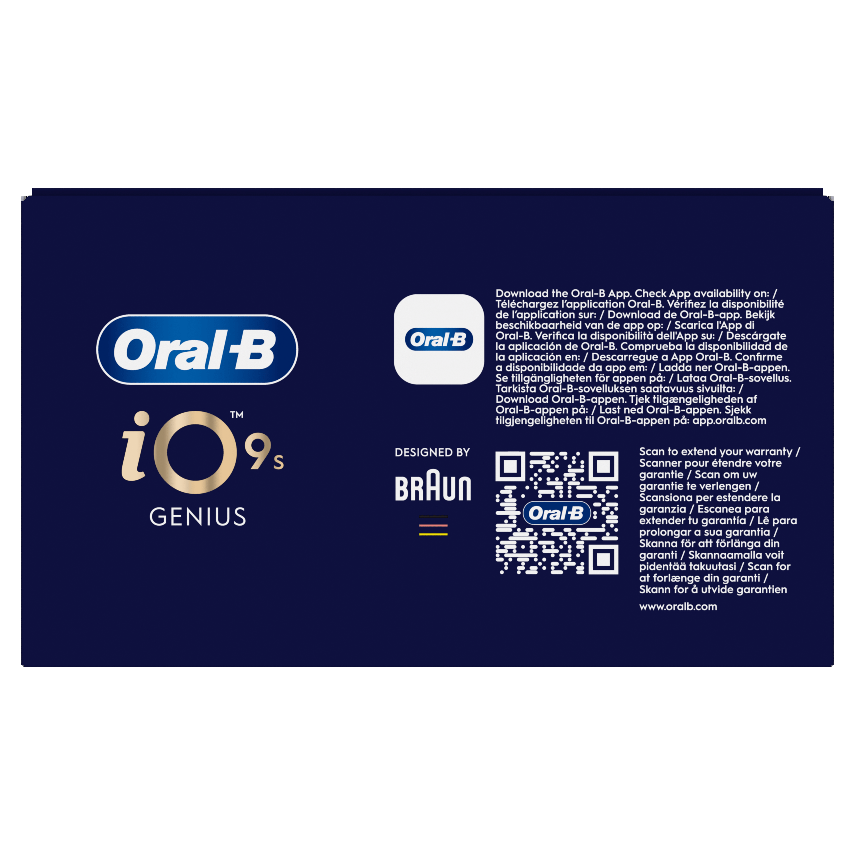 Brosse à dents électrique Oral-B iO9 | Bleu Saphir | 2 brossettes | Chargeur Magnétique Rapide | Batterie Longue Durée | Étui de Voyage de Charge | Porte-brossettes