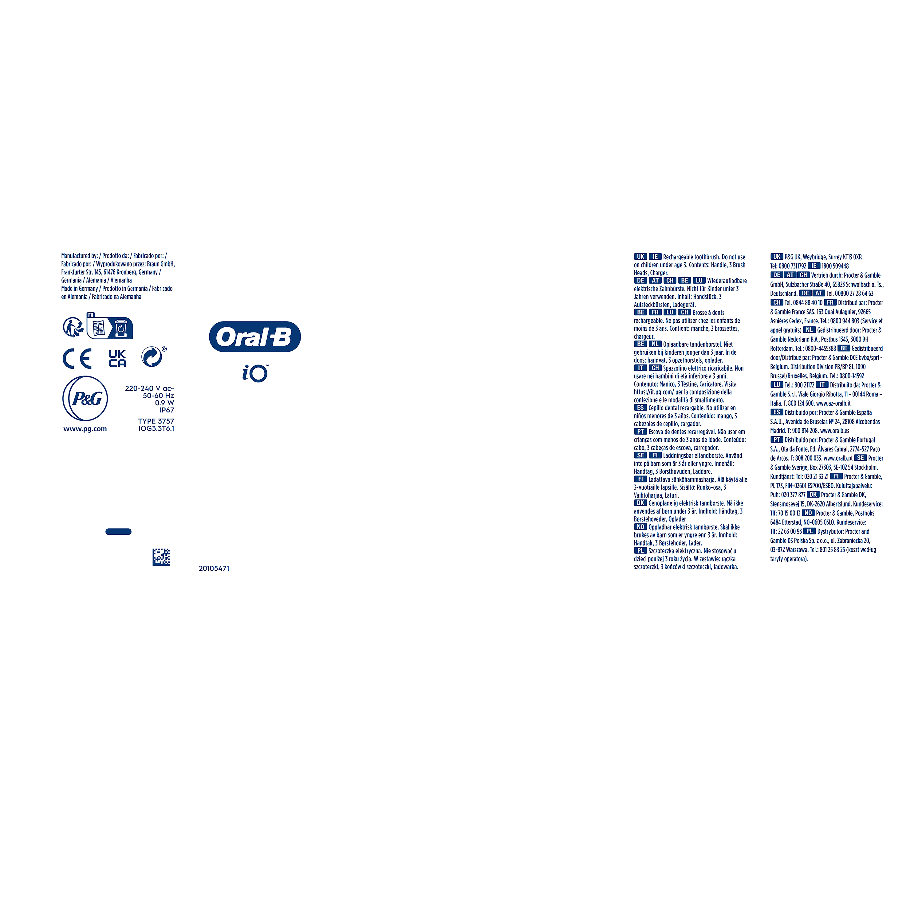 Oral-B iO3 Bleue