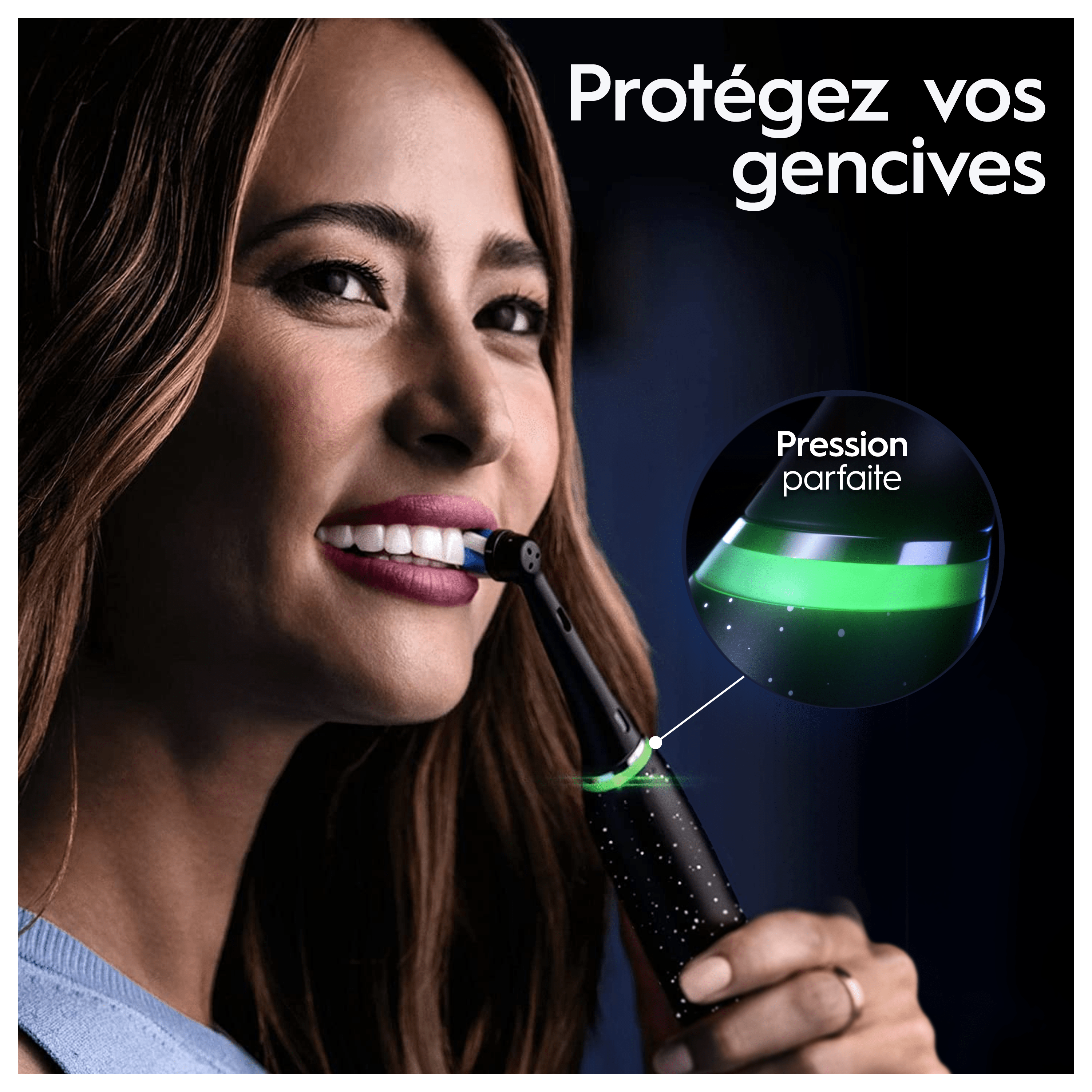 Oral-B iO 10 Noire Brosse à dents électrique avec brossette + 2 brossettes