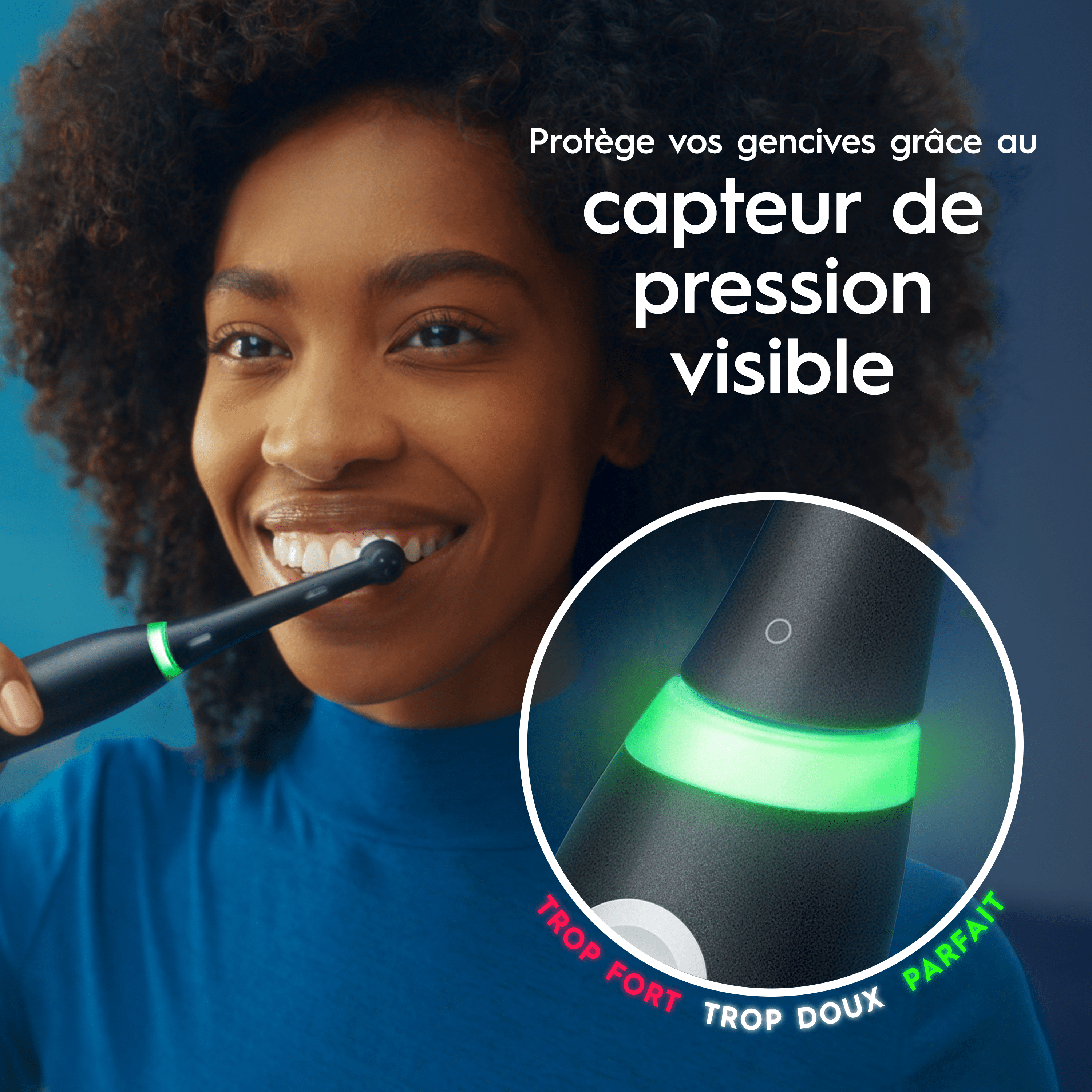 Oral-B iO 3 Duo pack Brosses À Dents Électriques Noire / Rose, 4 Brossettes