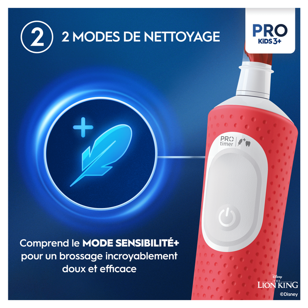 Oral-B Pro Kids Disney Le Roi Lion Brosse à dents électrique + 1 brossette