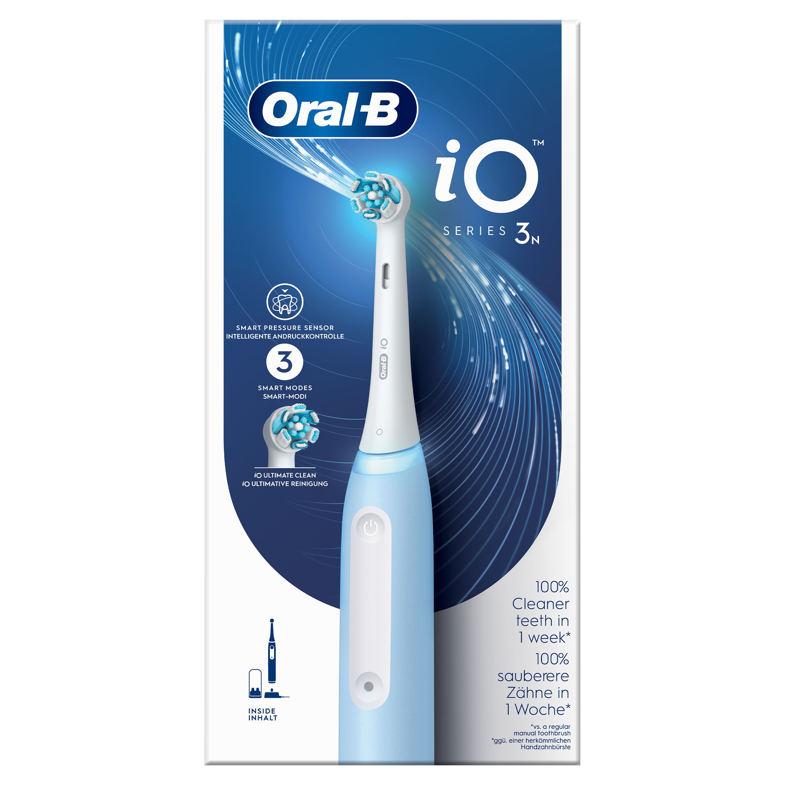 Oral-B iO 3 Bleue Brosse à dents électrique avec brossette