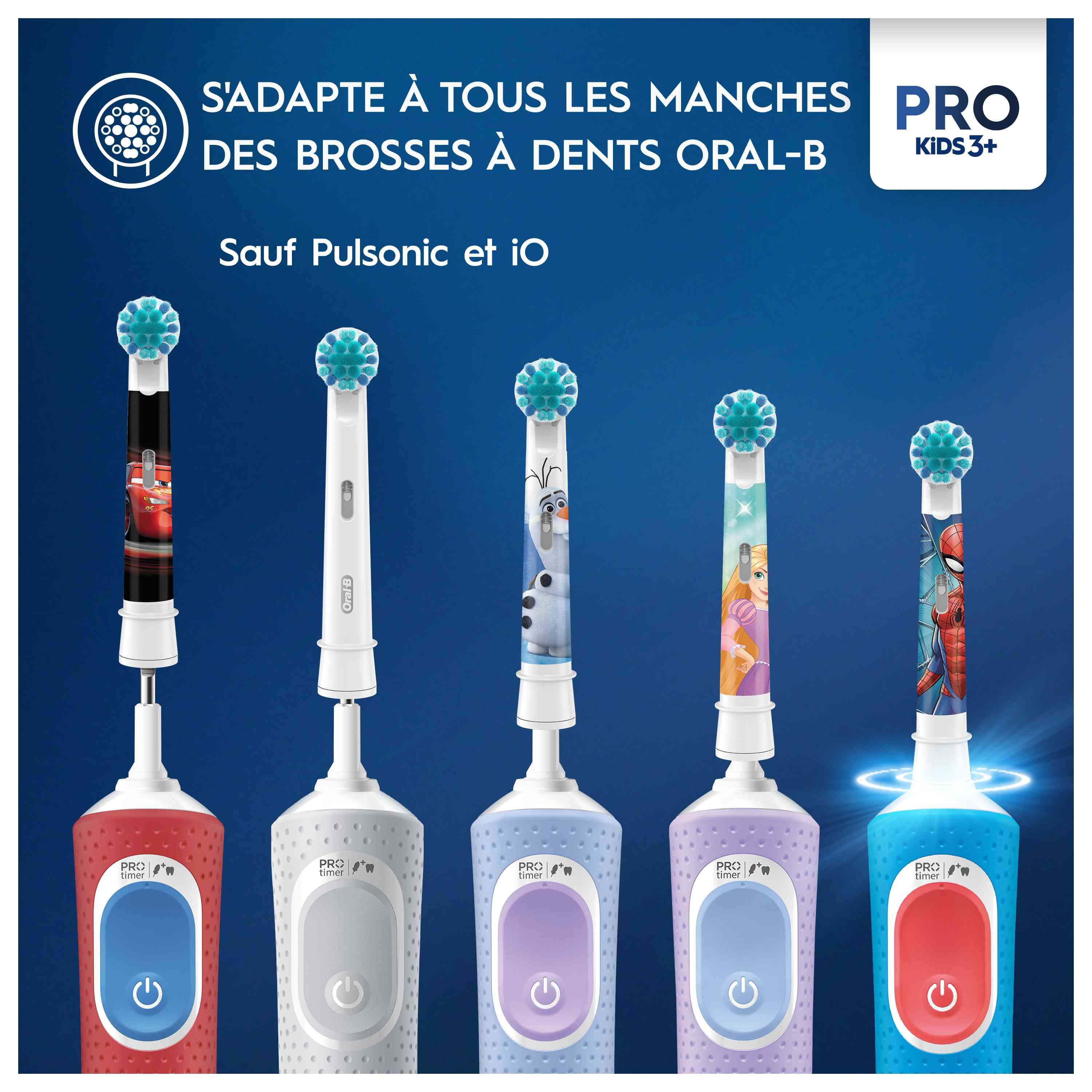 Oral-B Pro Kids Brossettes Spiderman, Pack De 2 Unités