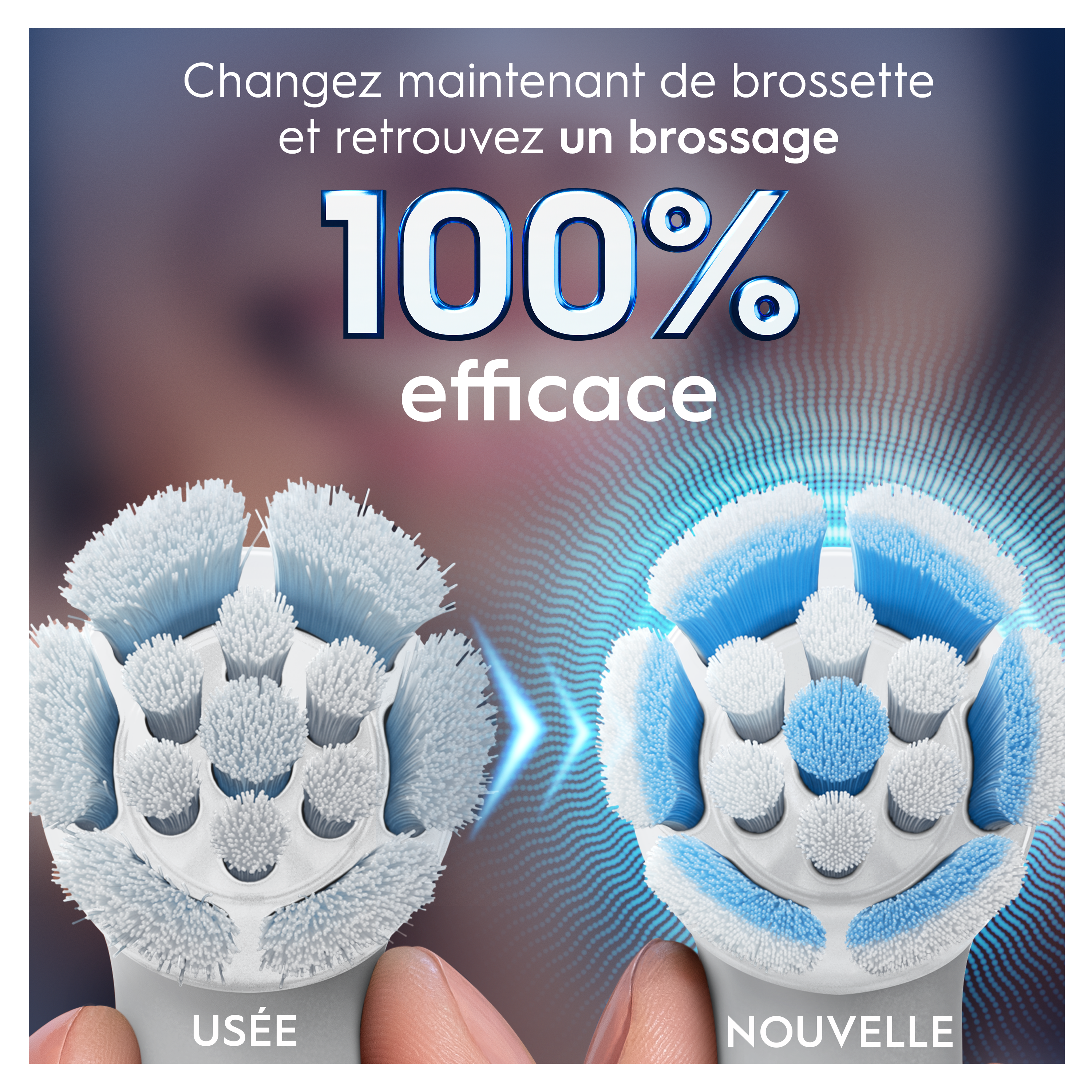 Oral-B iO - 8 brossettes Gentle Care Blanches - 24 mois