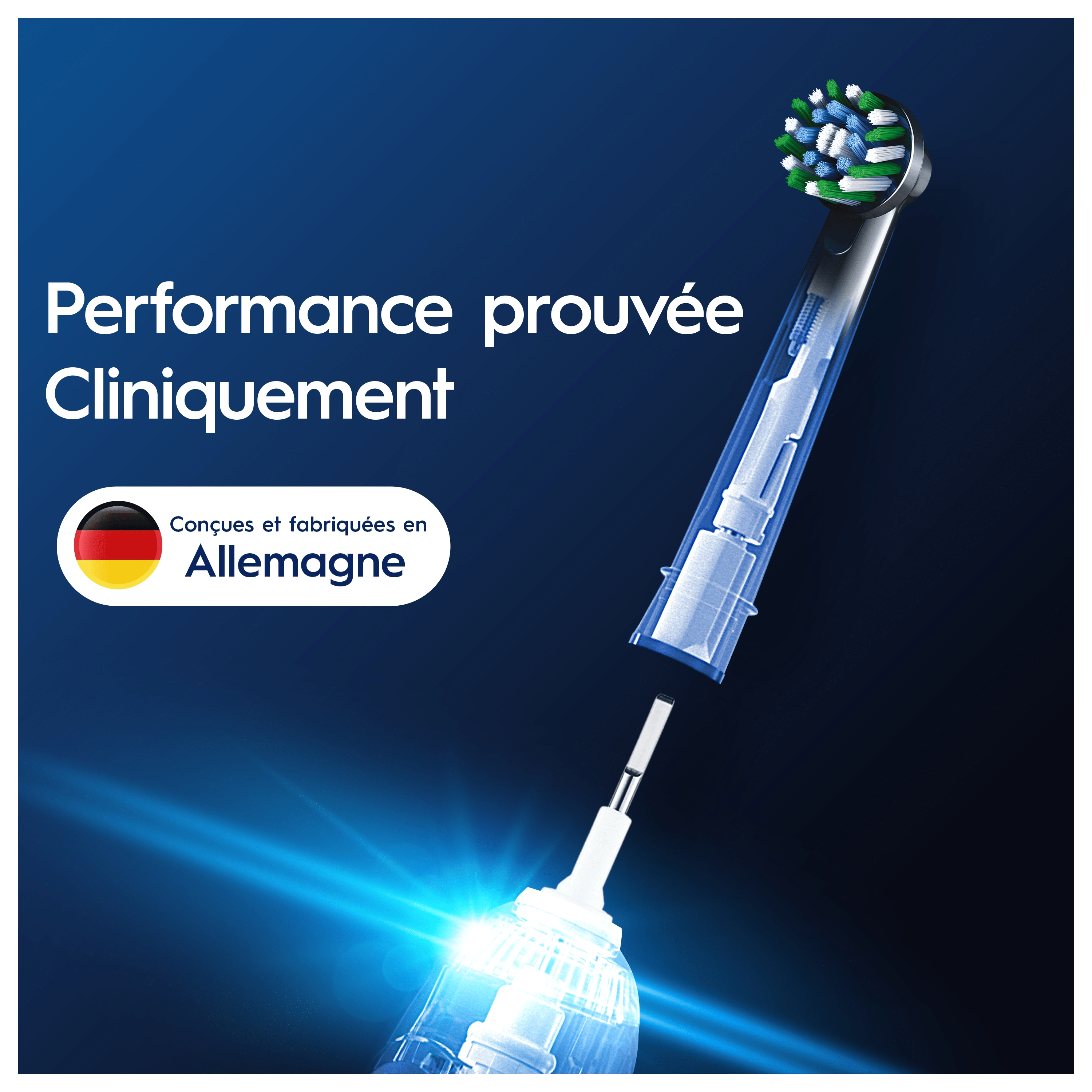 Oral-B Pro Cross Action Noire Brossettes Pour Brosse À Dents, Pack De 4 Unités