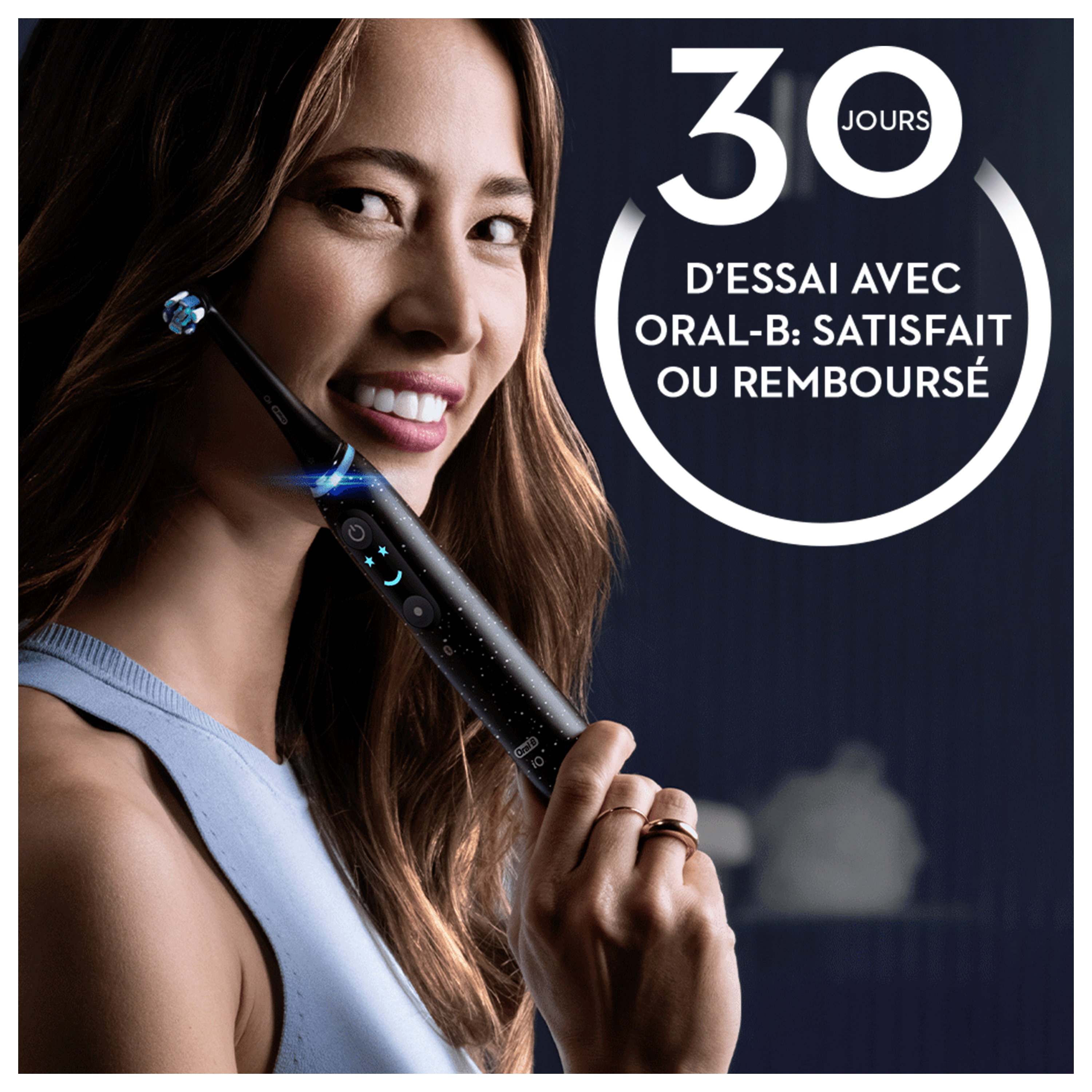 Oral-B iO 10 Noire Brosse à dents électrique avec brossette + 2 brossettes
