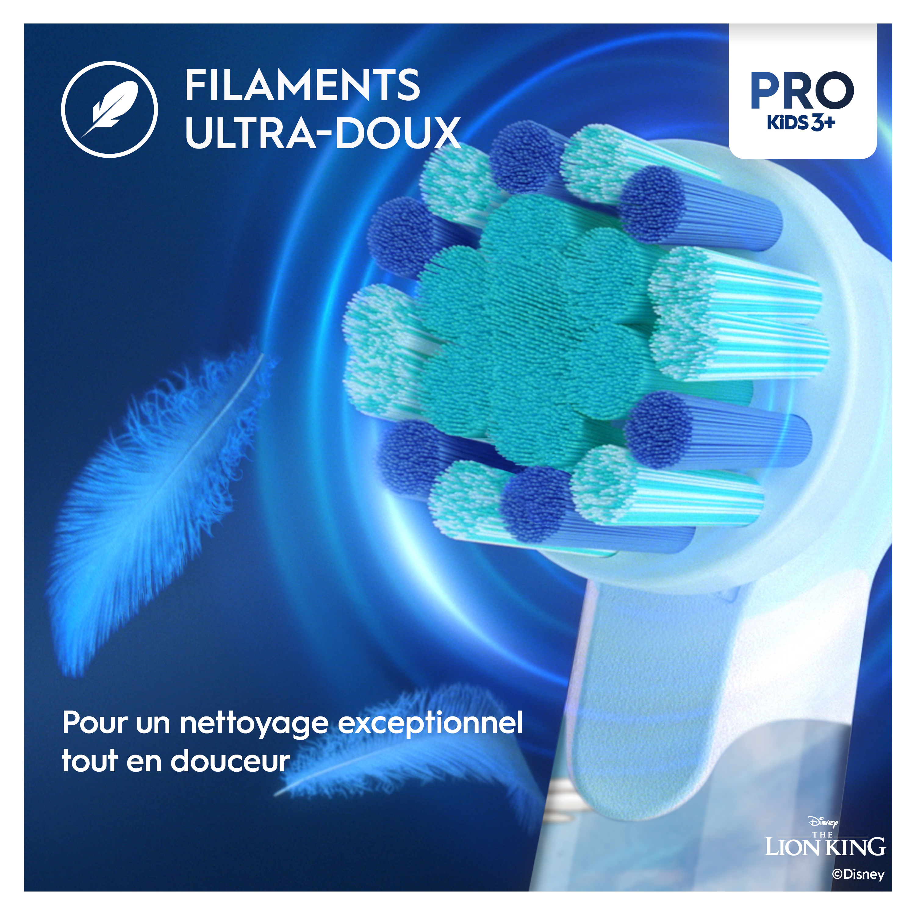 Oral-B Pro Kids Brossettes Disney Le roi lion, Pack De 4 Unités