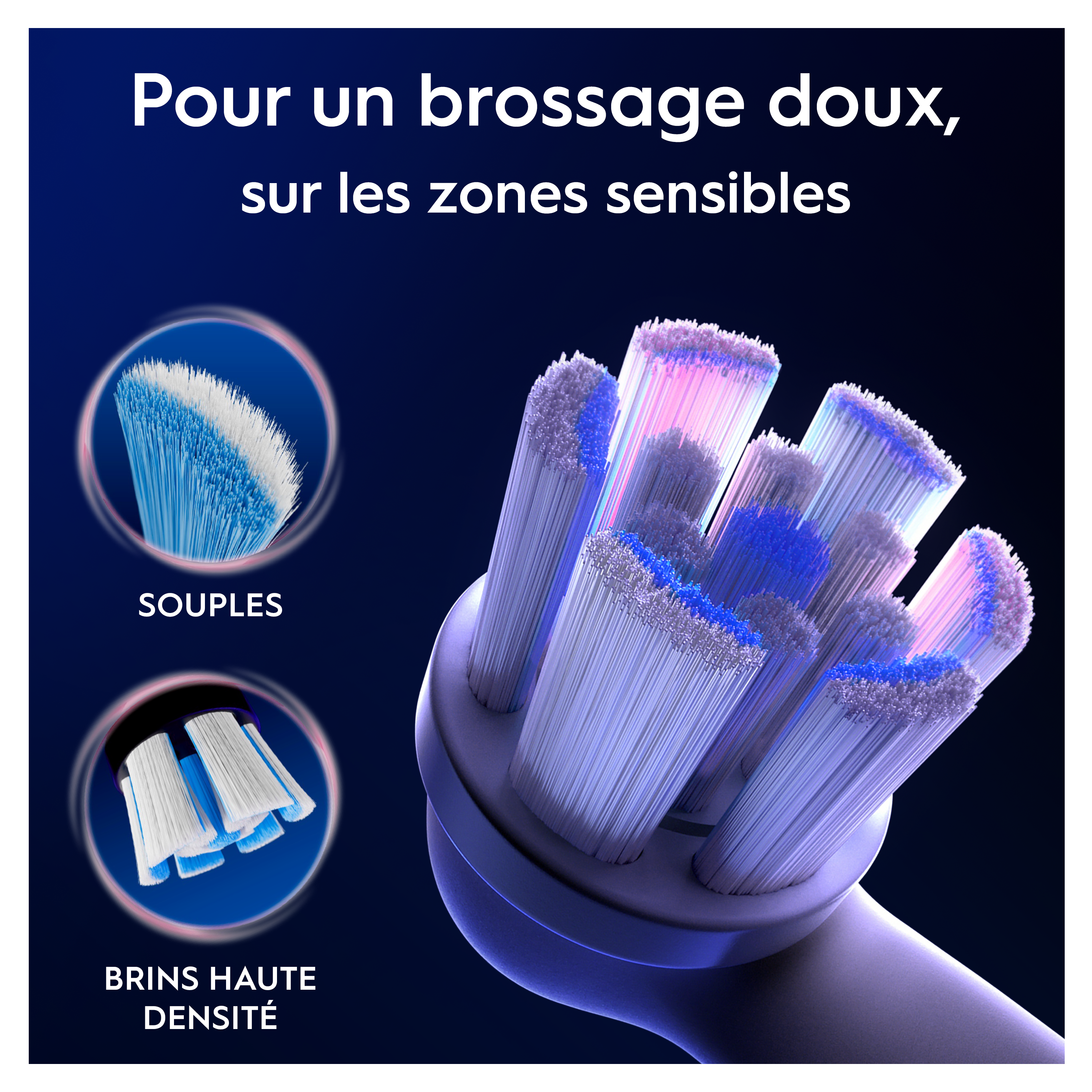 Oral-B iO - 8 brossettes Gentle Care Blanches - 24 mois
