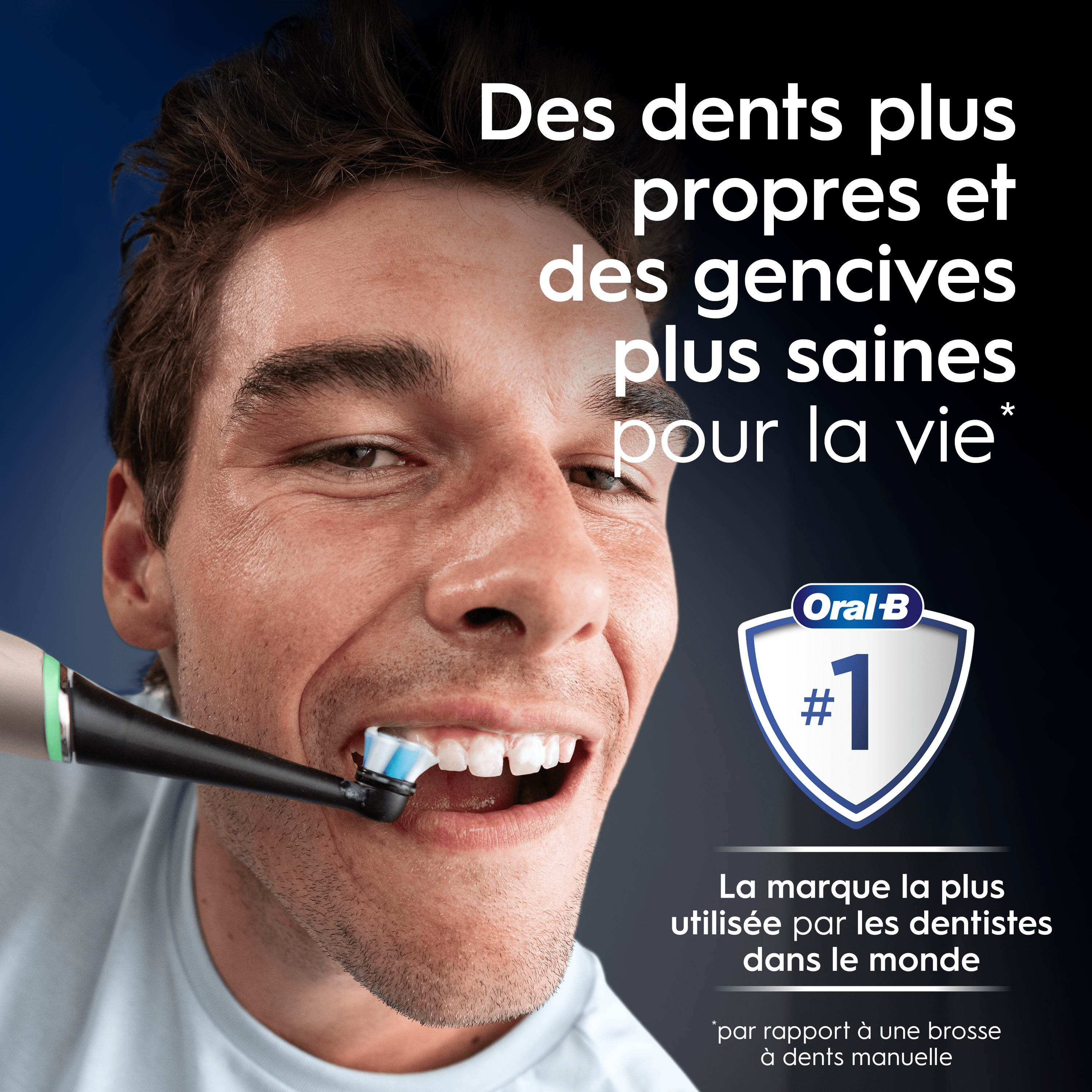 Oral-B iO10 Gold - Pack Blancheur avec : 1 brosse à dents électrique + 1 dentifrice + 6 brossettes + 1 étui de voyage