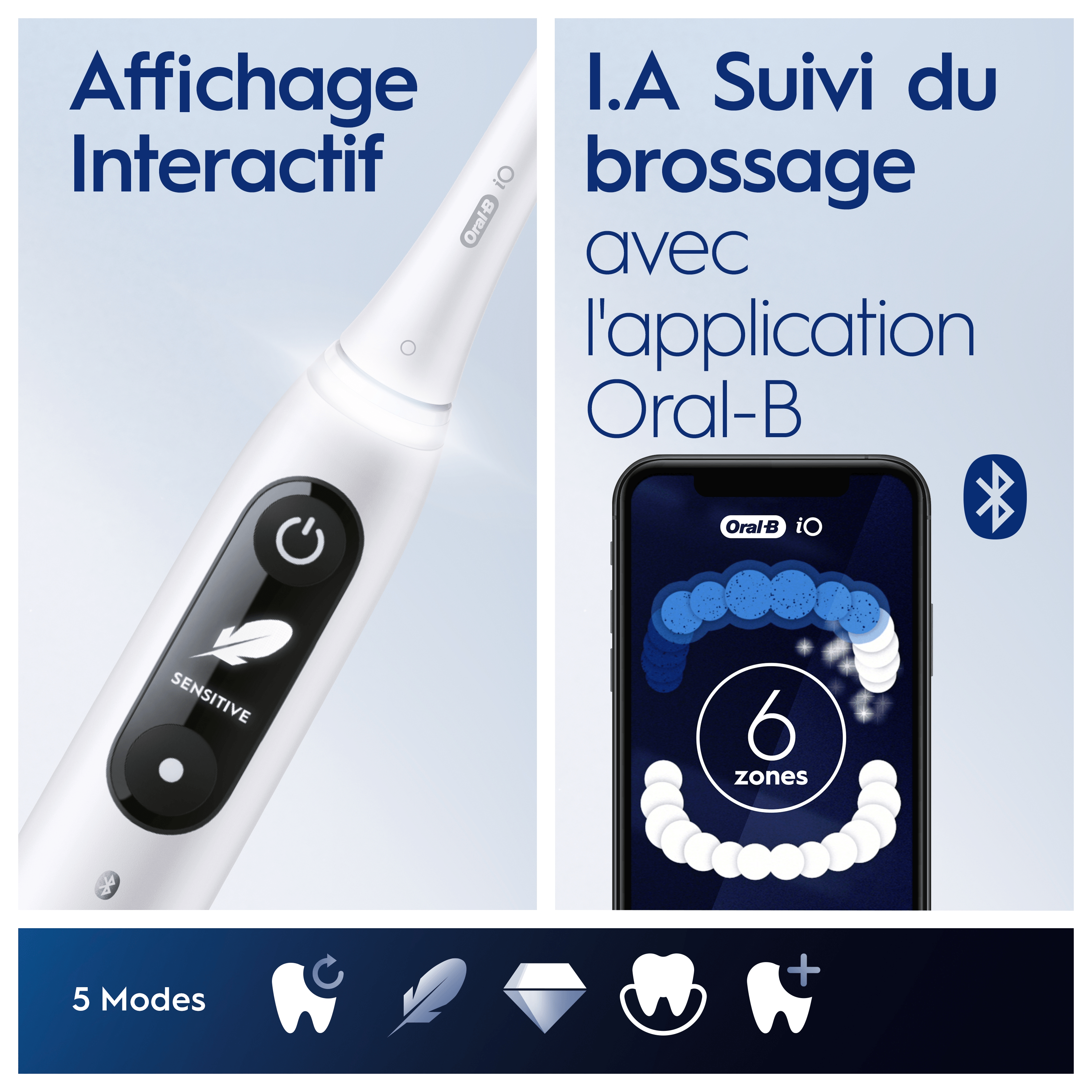 Oral-B iO6 Brosse à dents électrique et Hydropulseur de santé
