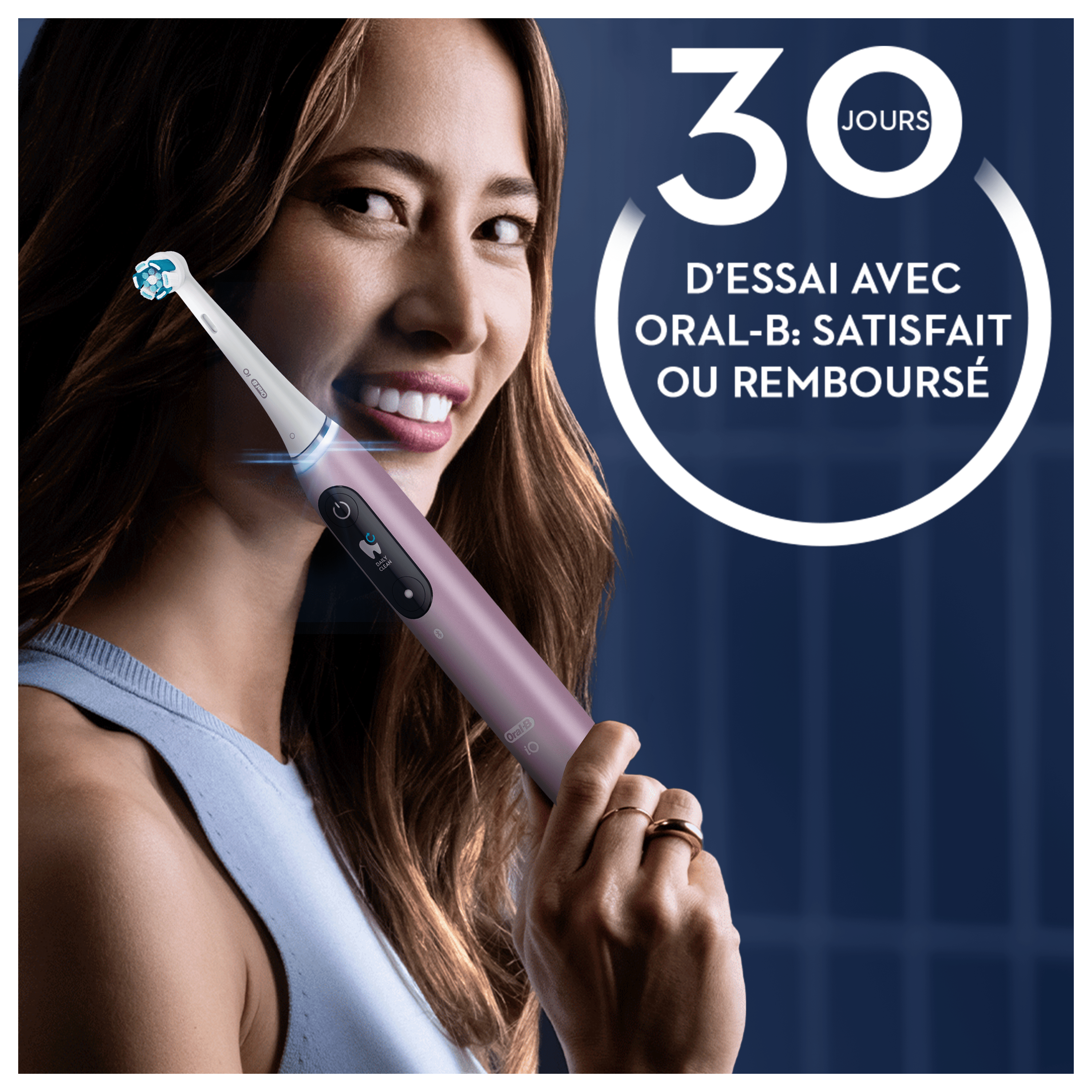Pack Oral-B iO9 Rose - Sensibilité avec : 1 brosse à dents électrique + 2 dentifrices + 6 brossettes + 1 étui de voyage