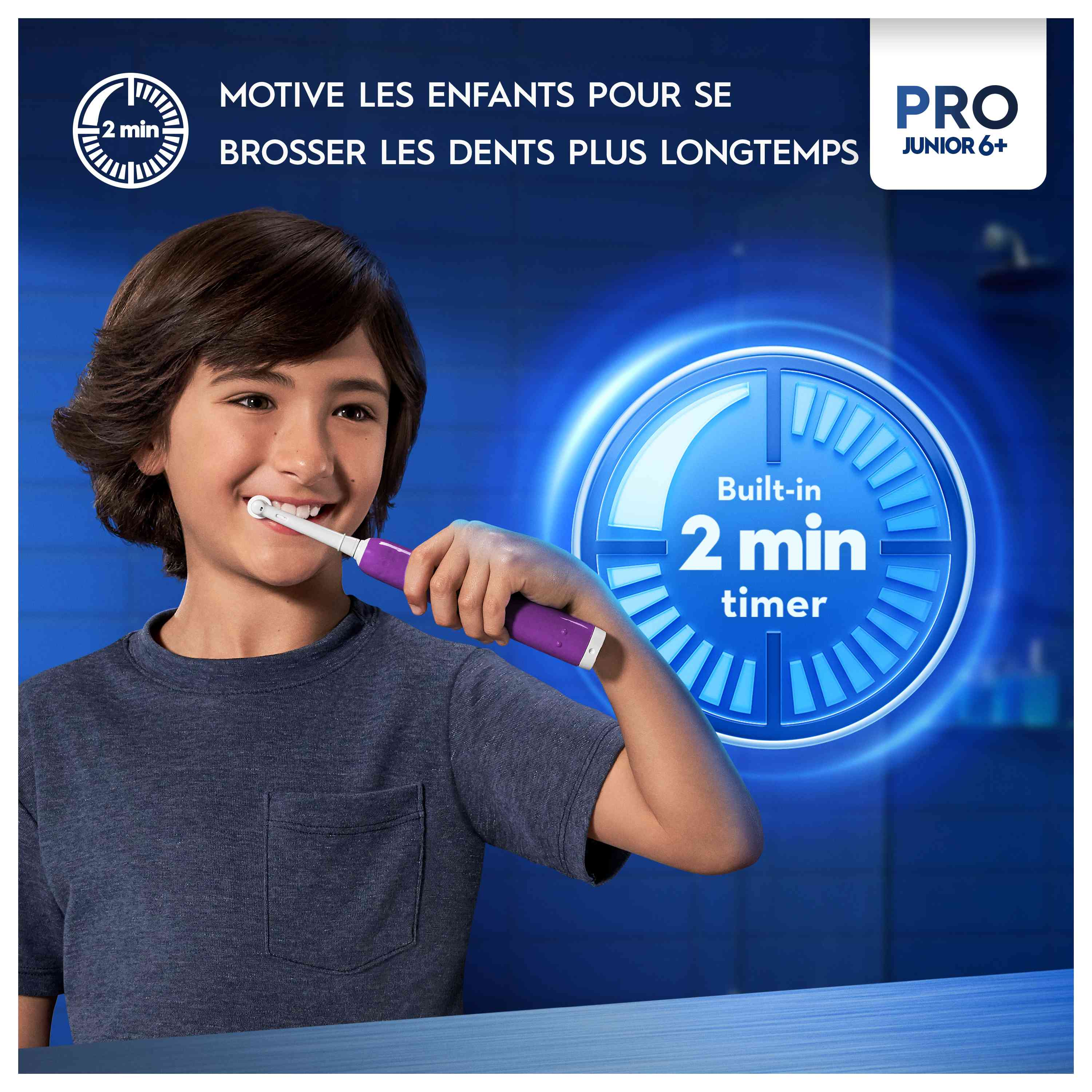 Oral-B Pro1 Violette Junior Brosse à dents électrique avec brossette