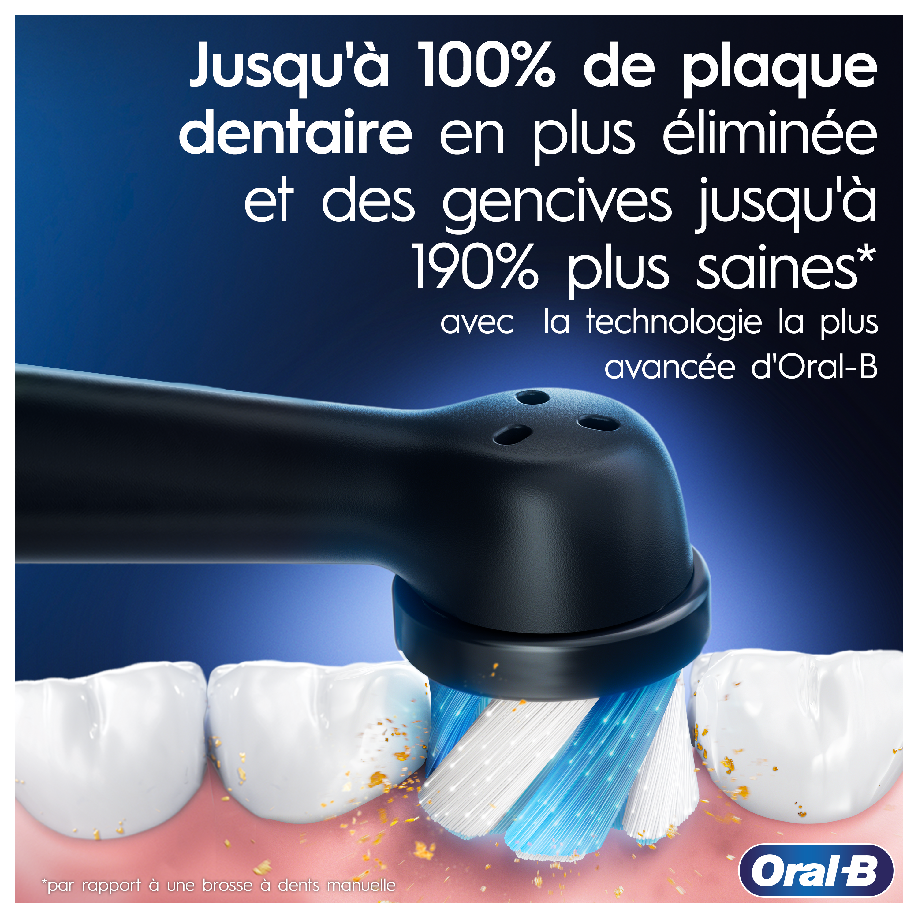 Oral-B iO 6 Brosse À Dents Électrique Noire + Brossettes iO Gentle Care Noires, Lot de 6