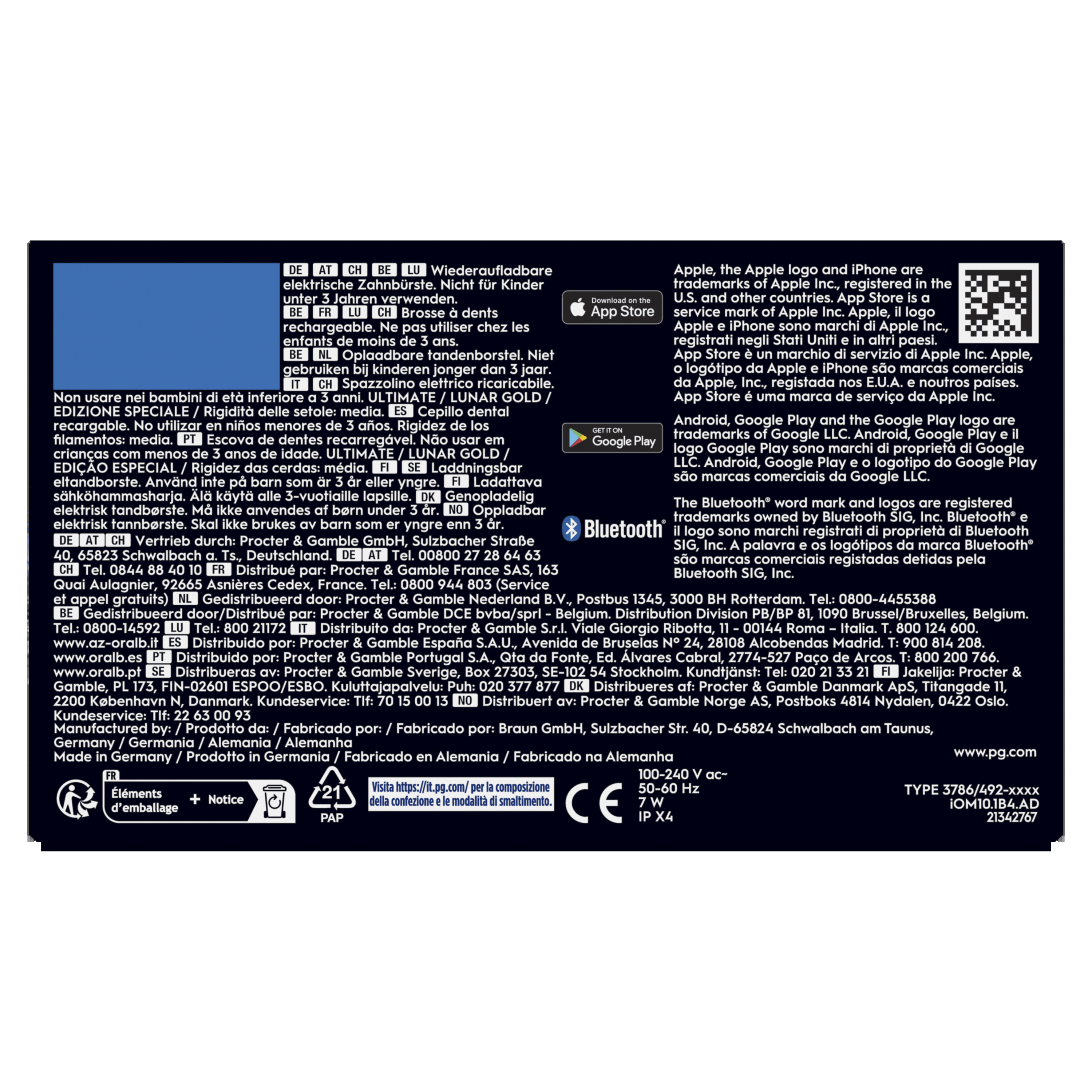 Pack Oral-B iO10 Gold - Sensibilité avec : 1 brosse à dents électrique + 2 dentifrices + 6 brossettes + 1 étui de voyage