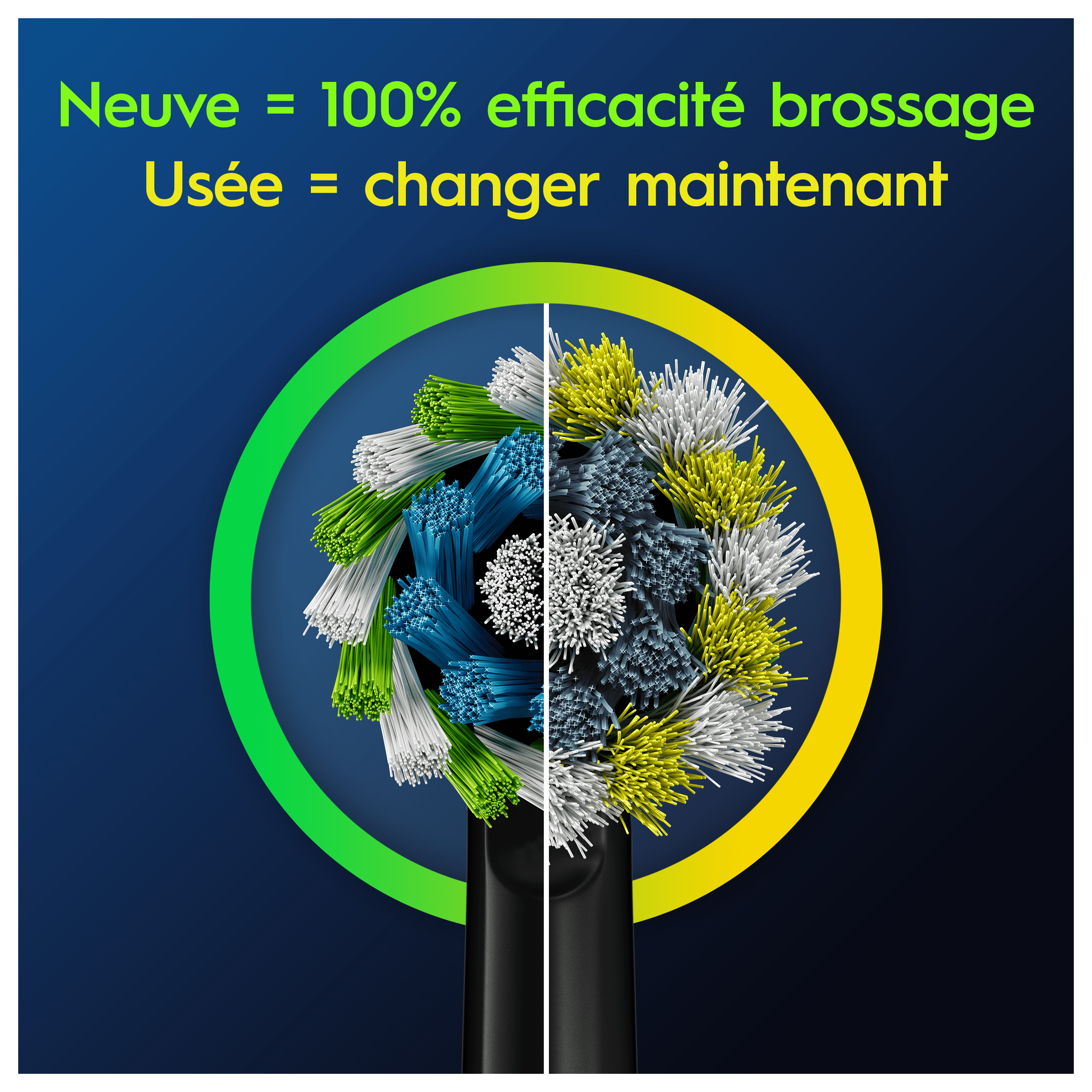 Oral-B iO - 8 brossettes Cross Action Noires - 24 mois