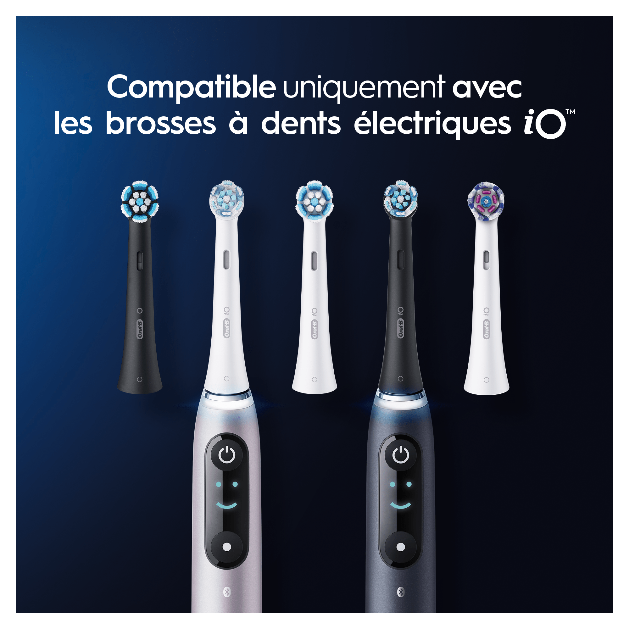 Oral-B iO 10 Noire Brosse à dents électrique avec brossette + 2 brossettes