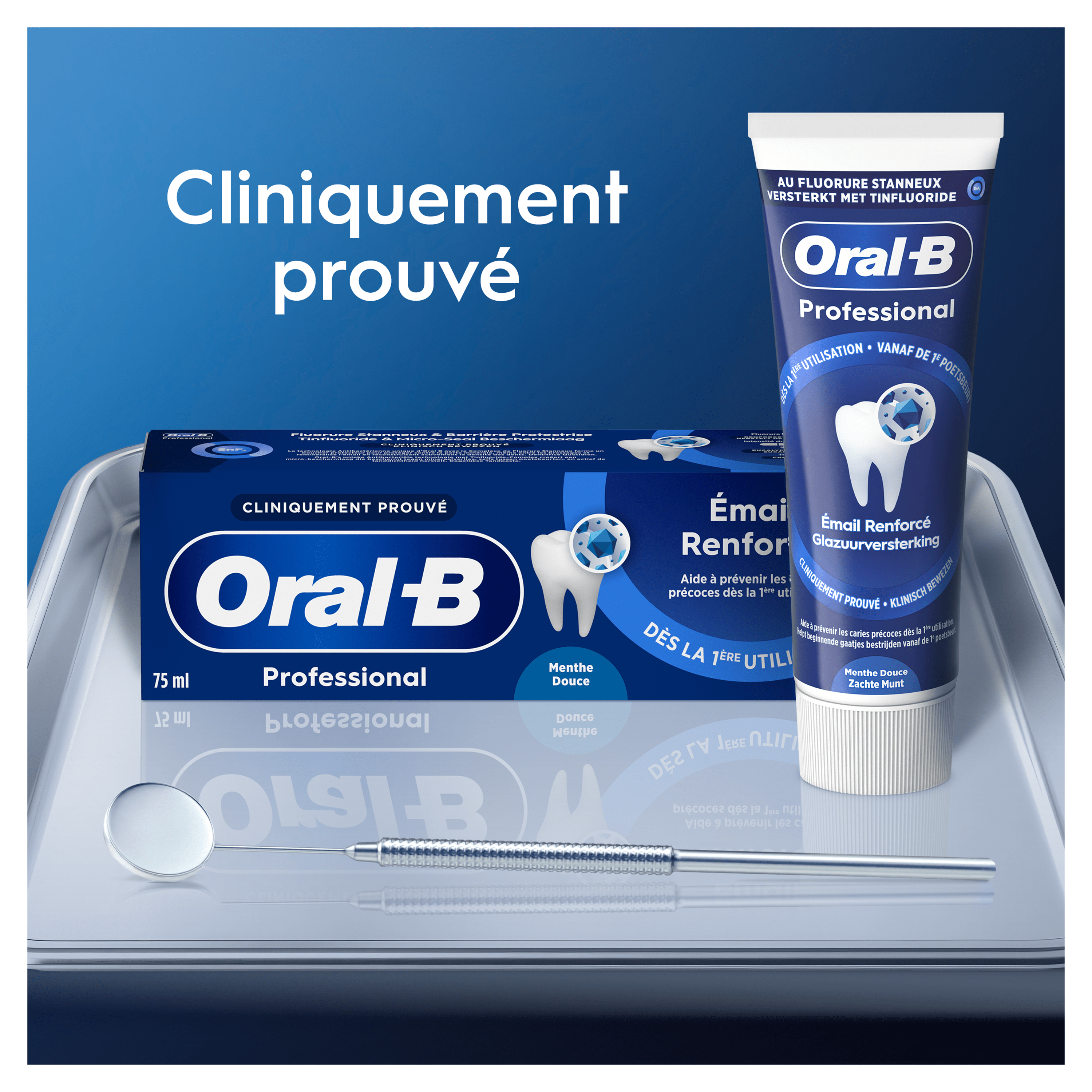 Dentifrice Oral-B Professional Émail Renforcé Menthe Douce 2x75 ml