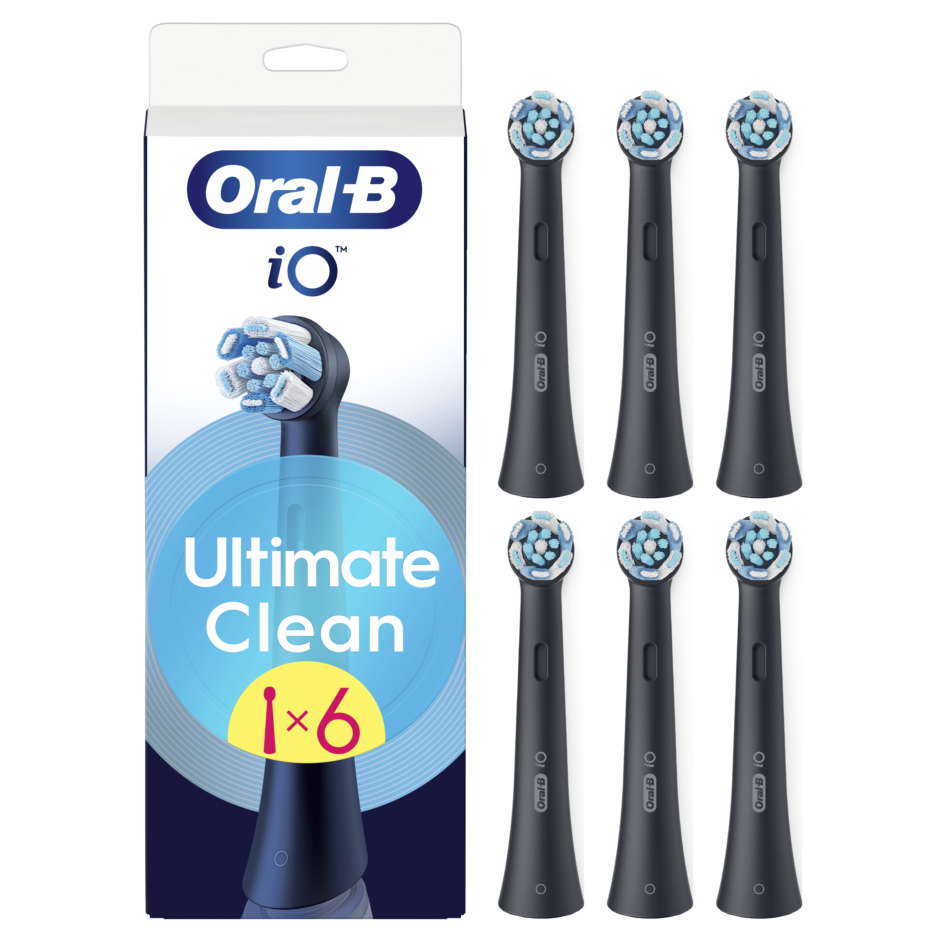 Oral-B iO - 10 brossettes Ultimate Clean Noires - 30 mois